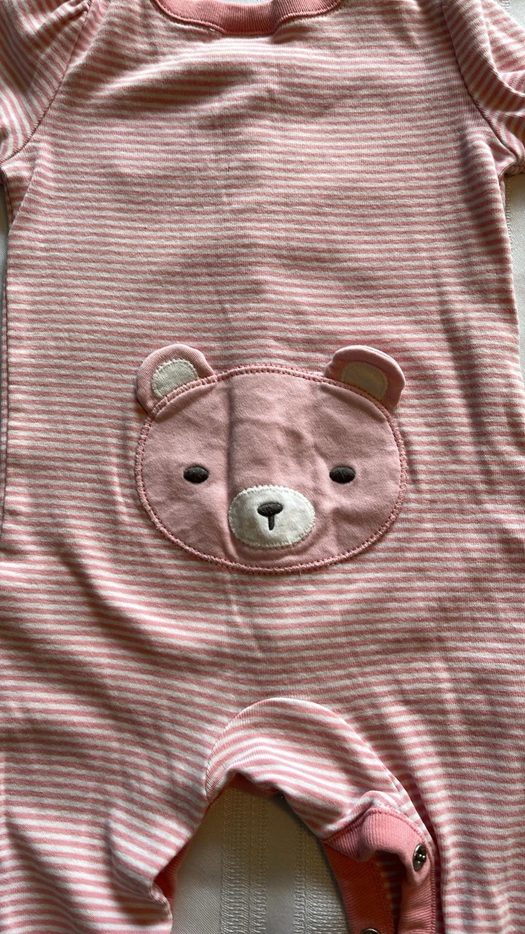 #29 3-6 mo Girls romper set of 2 (1 footed) EUC