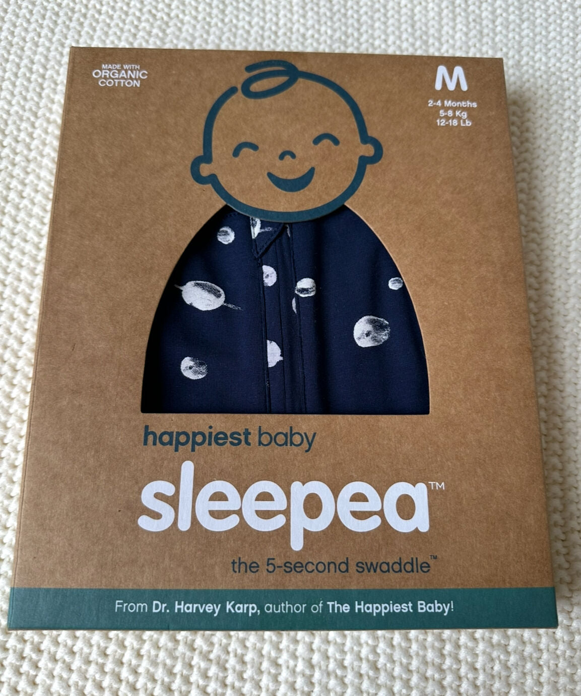 #93 Happiest Baby Sleepea Swaddle Midnight Planets - Medium