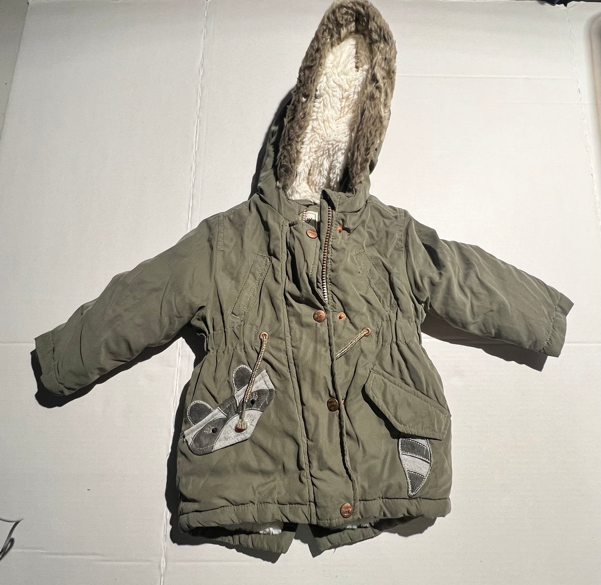 #Girls 18mo Raccoon Coat
