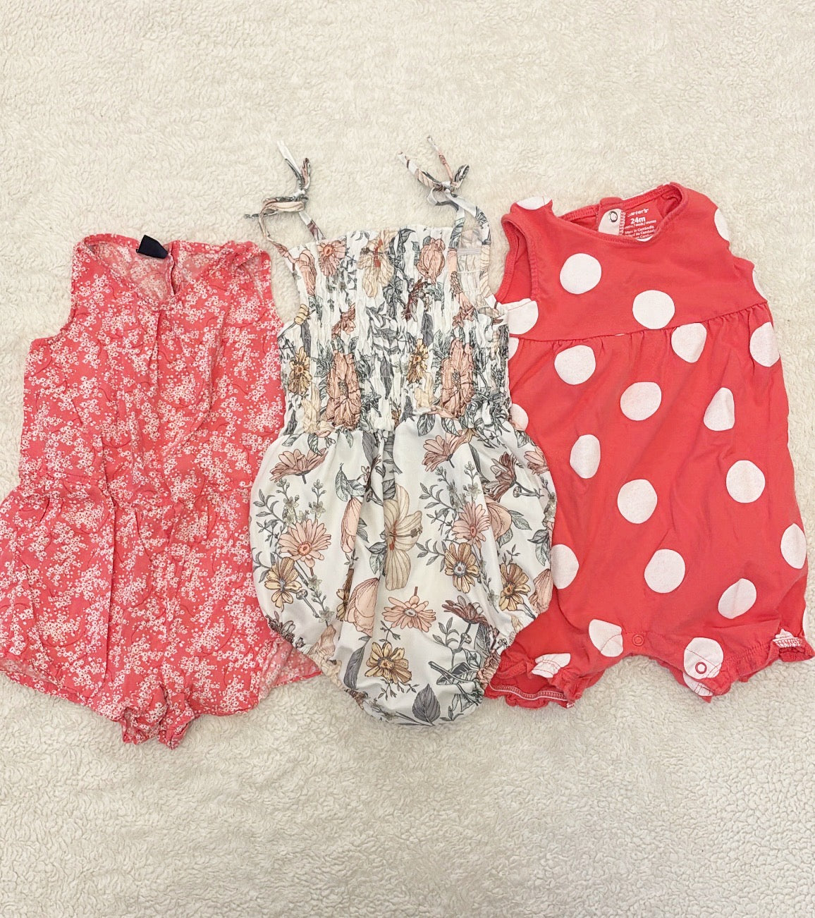 #4 Girls 24 M Romper Bundle
