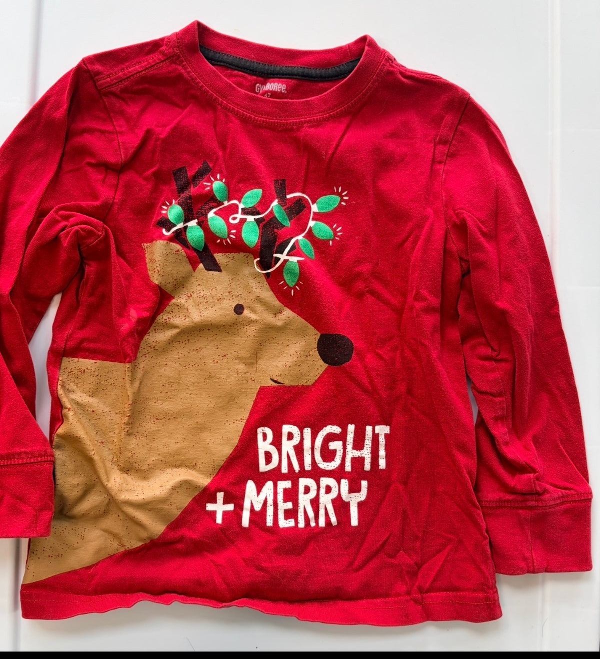 #35 boys 4t holiday shirt Gymboree