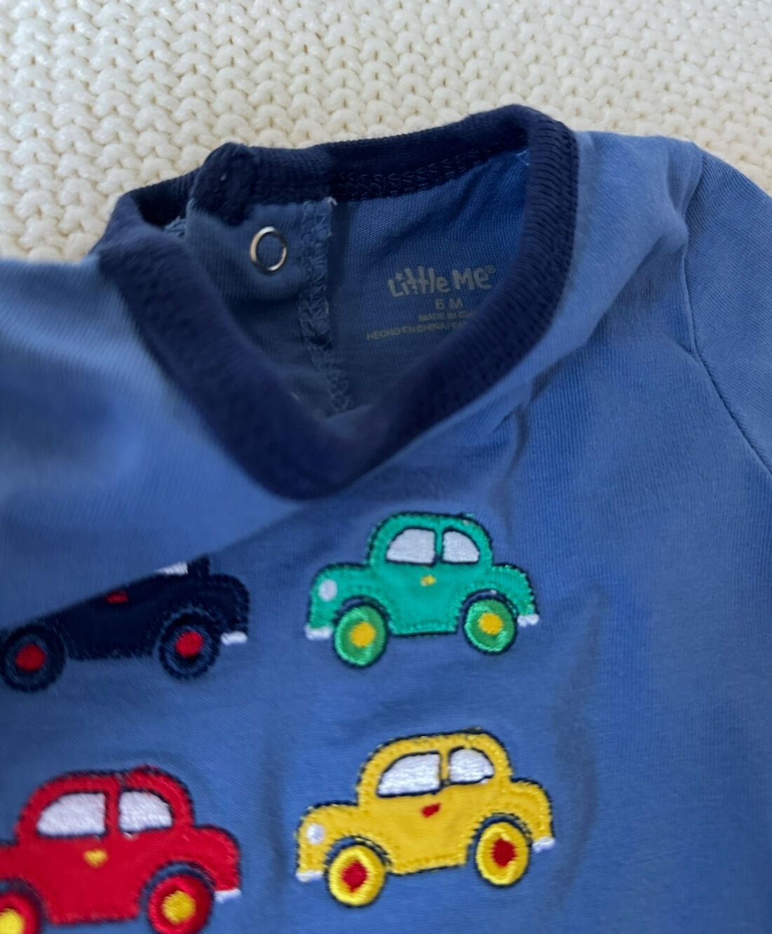 #93 Little Me Blue Cars Outfit Boys 6M