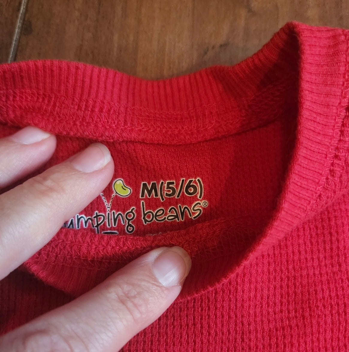 Seller #121 Boys Medium 5/6 thermal red shirt