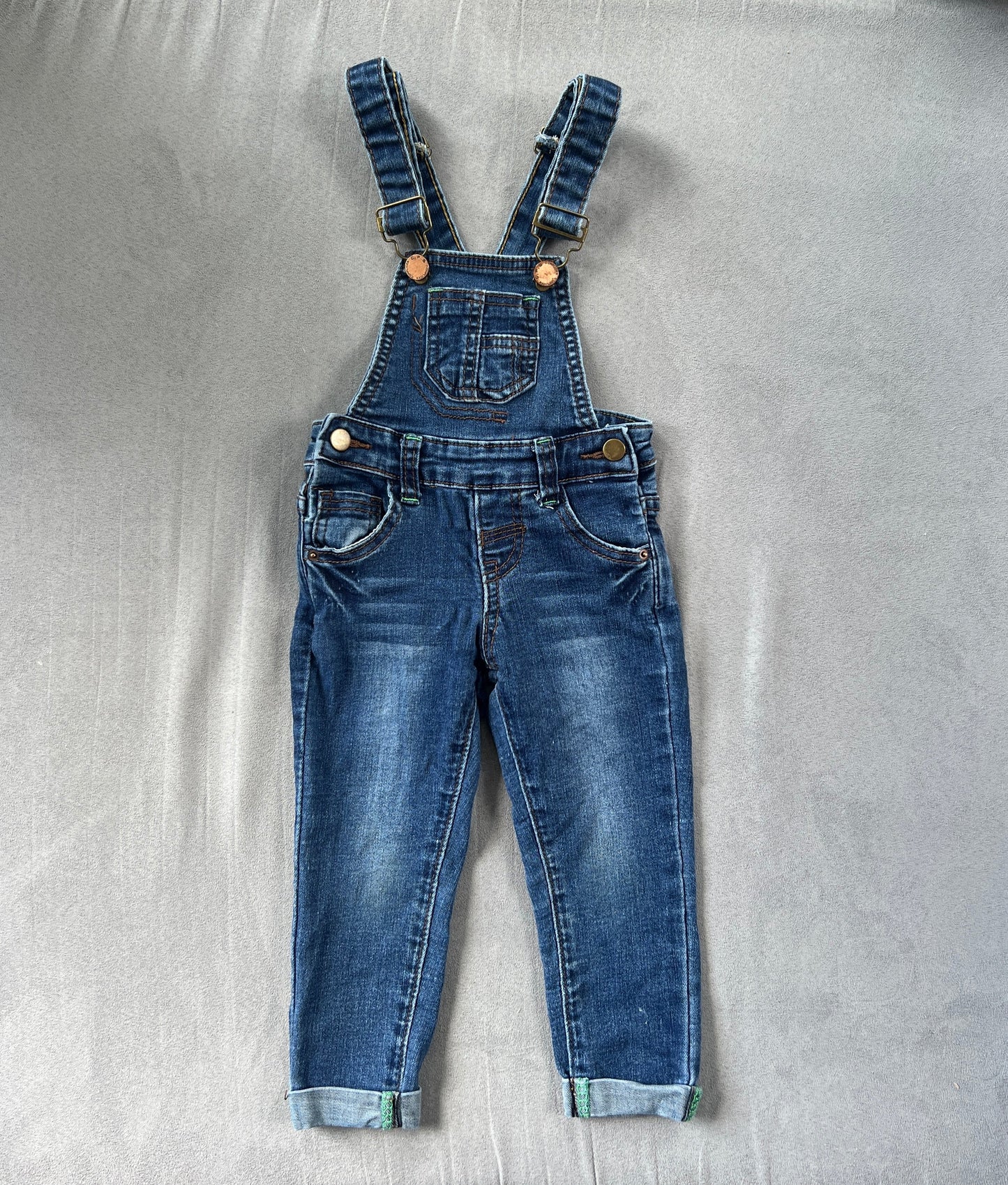 REDUCED #154 18-24mo denim overalls, VGUC