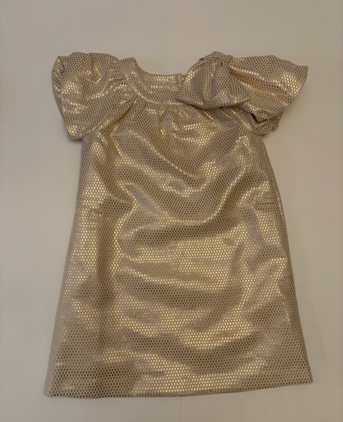 Seller 186 - Janie & Jack Girls Gold Dress - Size 4 - EUC