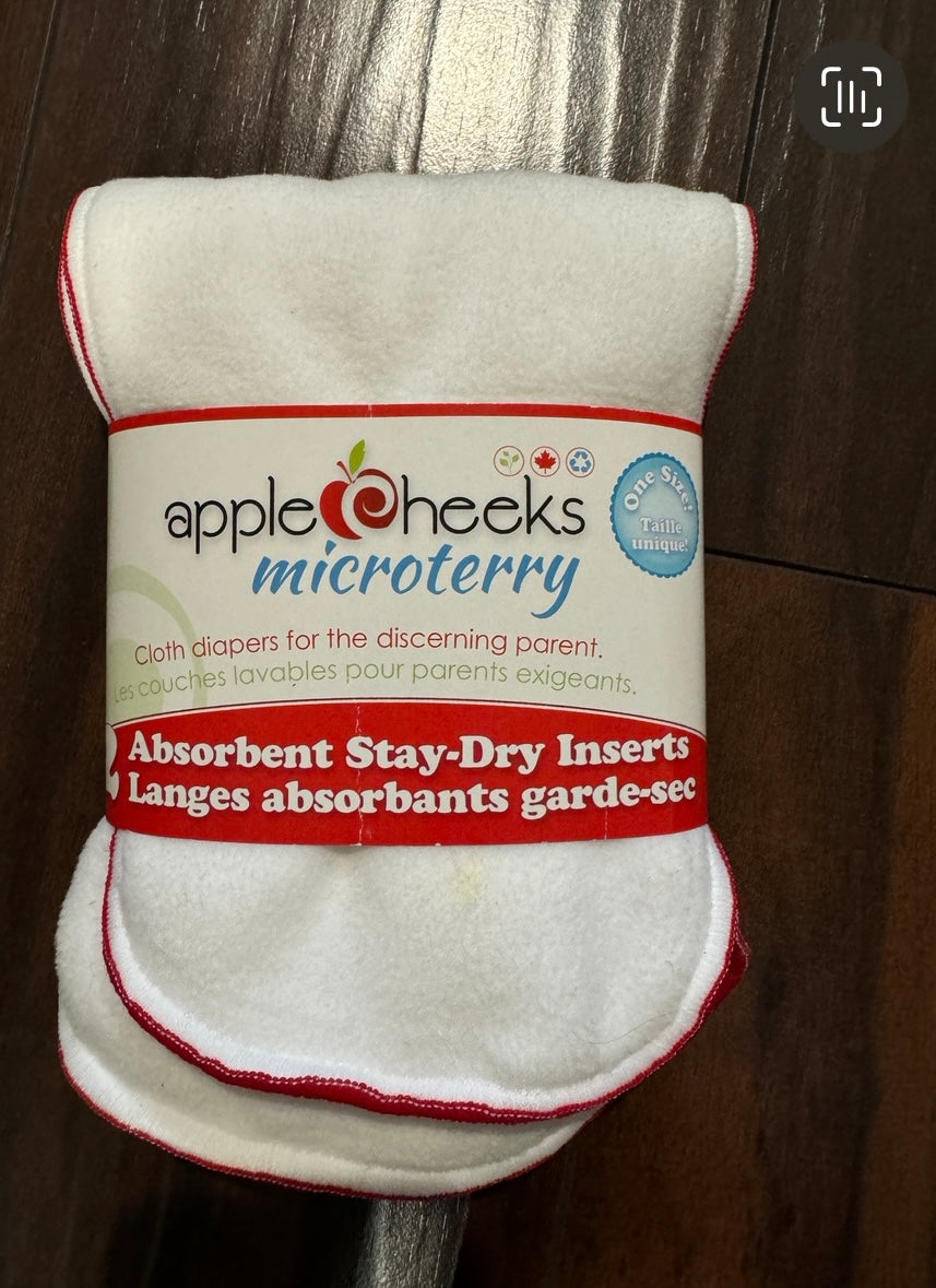# 92 apple cheeks microfiber new cloth diaper insert