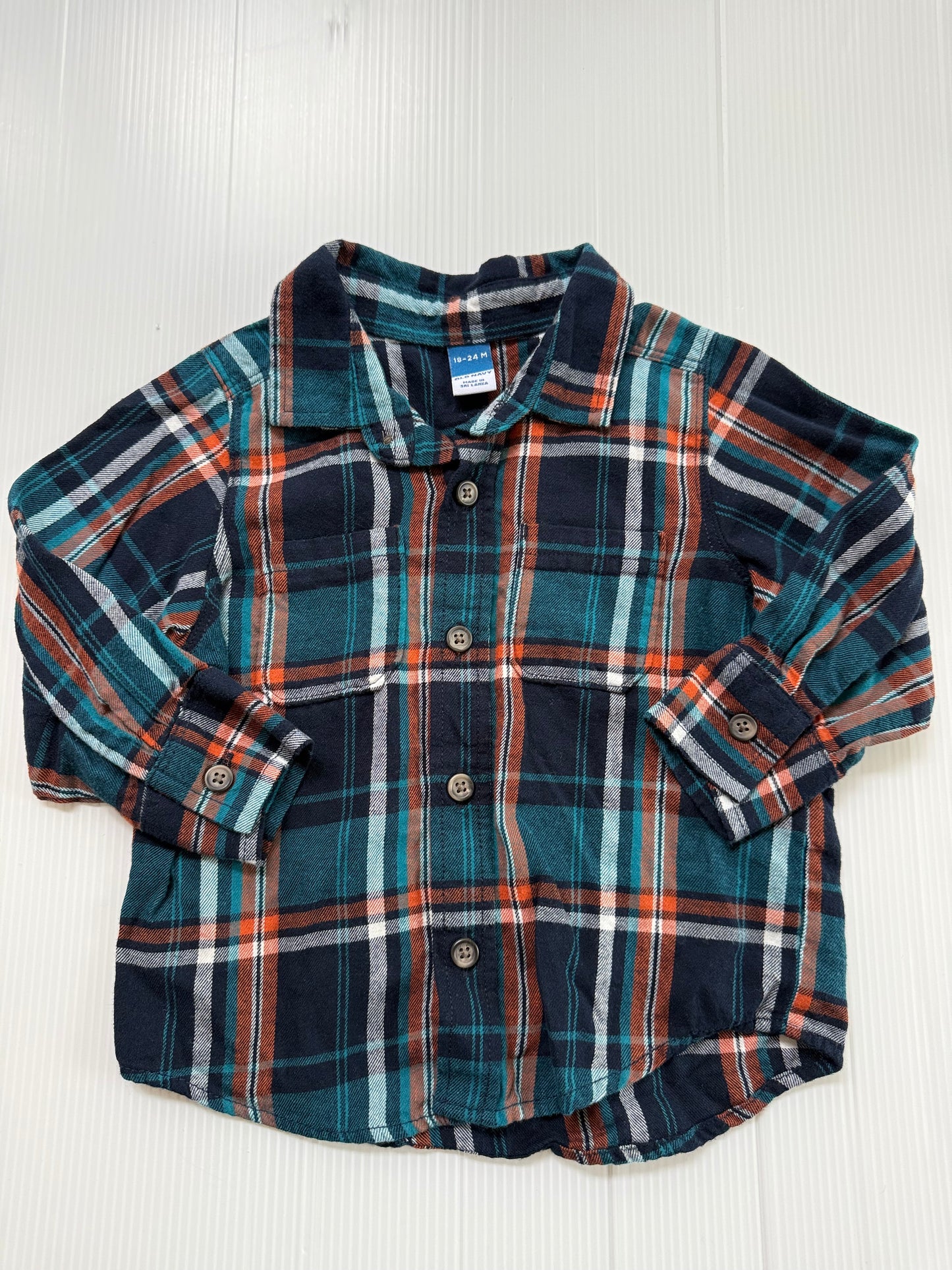 #167 Old Navy Boys Flannel - 18-24M