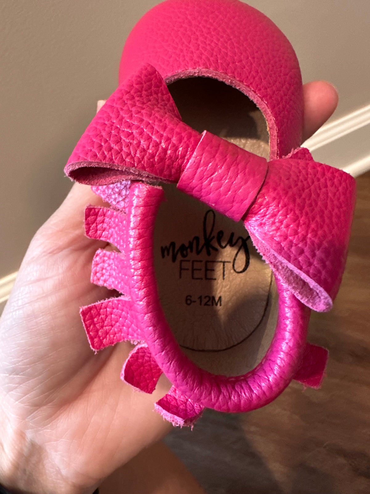 #24 size 6-12M monkey feet shoes