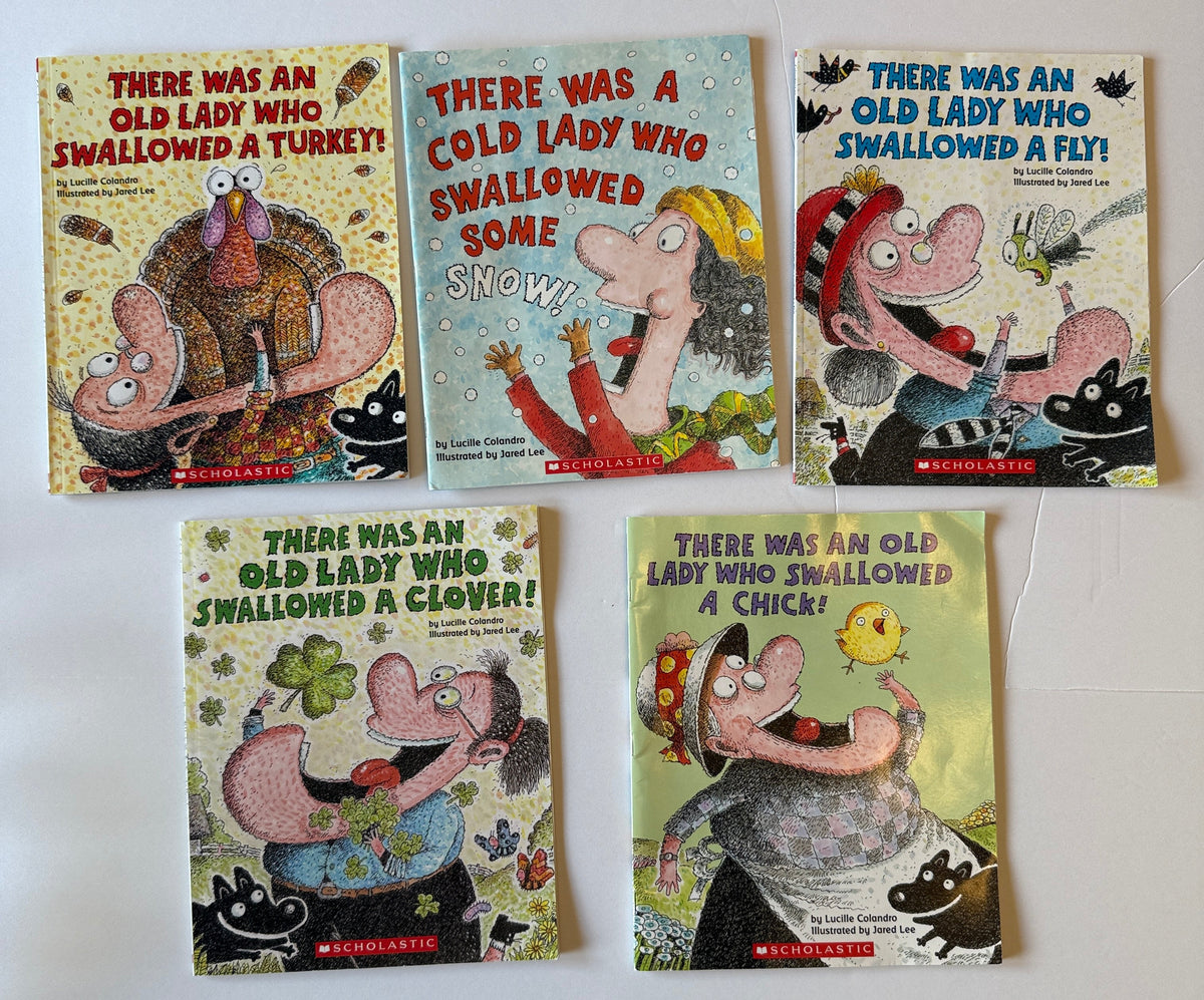 Seller #156_There was an Old Lady paperback collection set of 5 Used Condition
