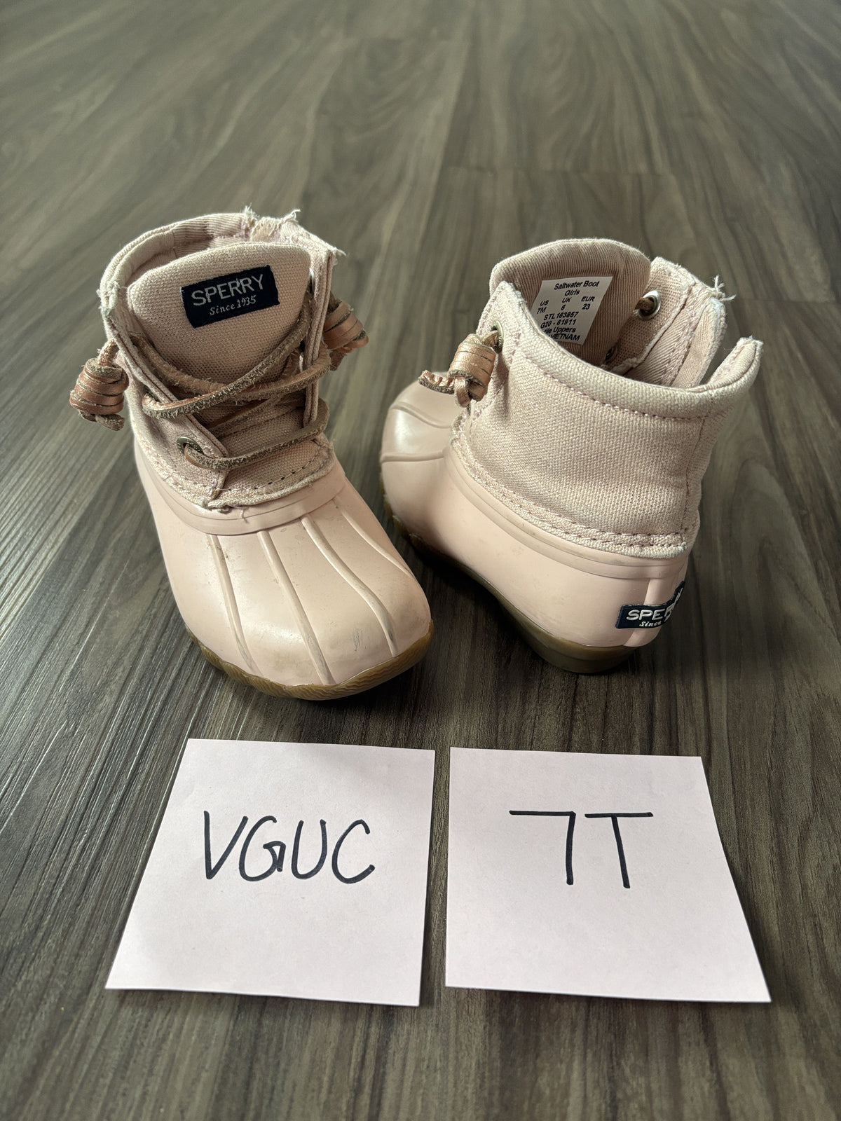 #138 - 7T Shoe VGUC Pink Sperry Boots