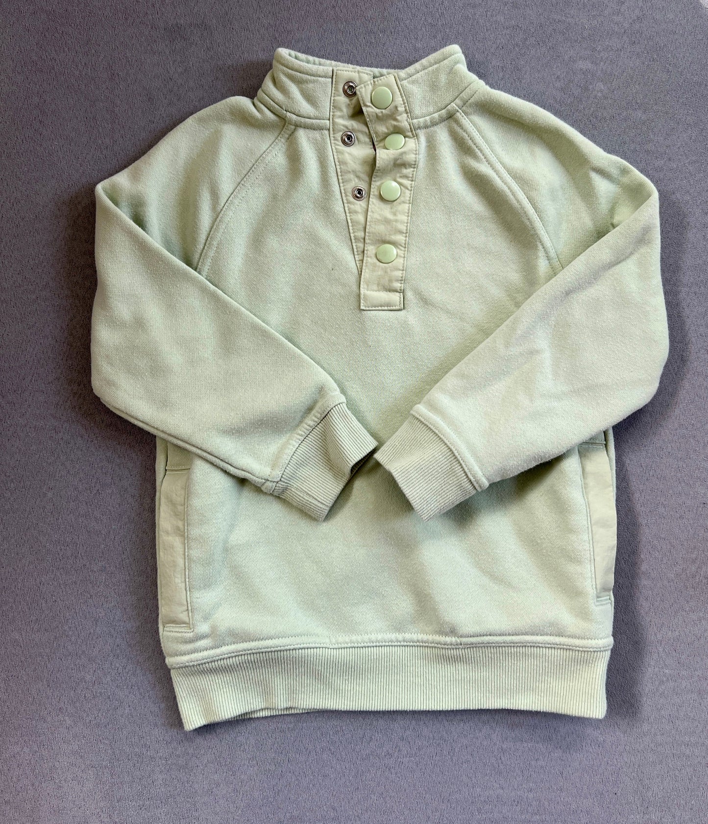 REDUCED #154 Size XS Boys Cat&Jack light green quarter snap, VGUC