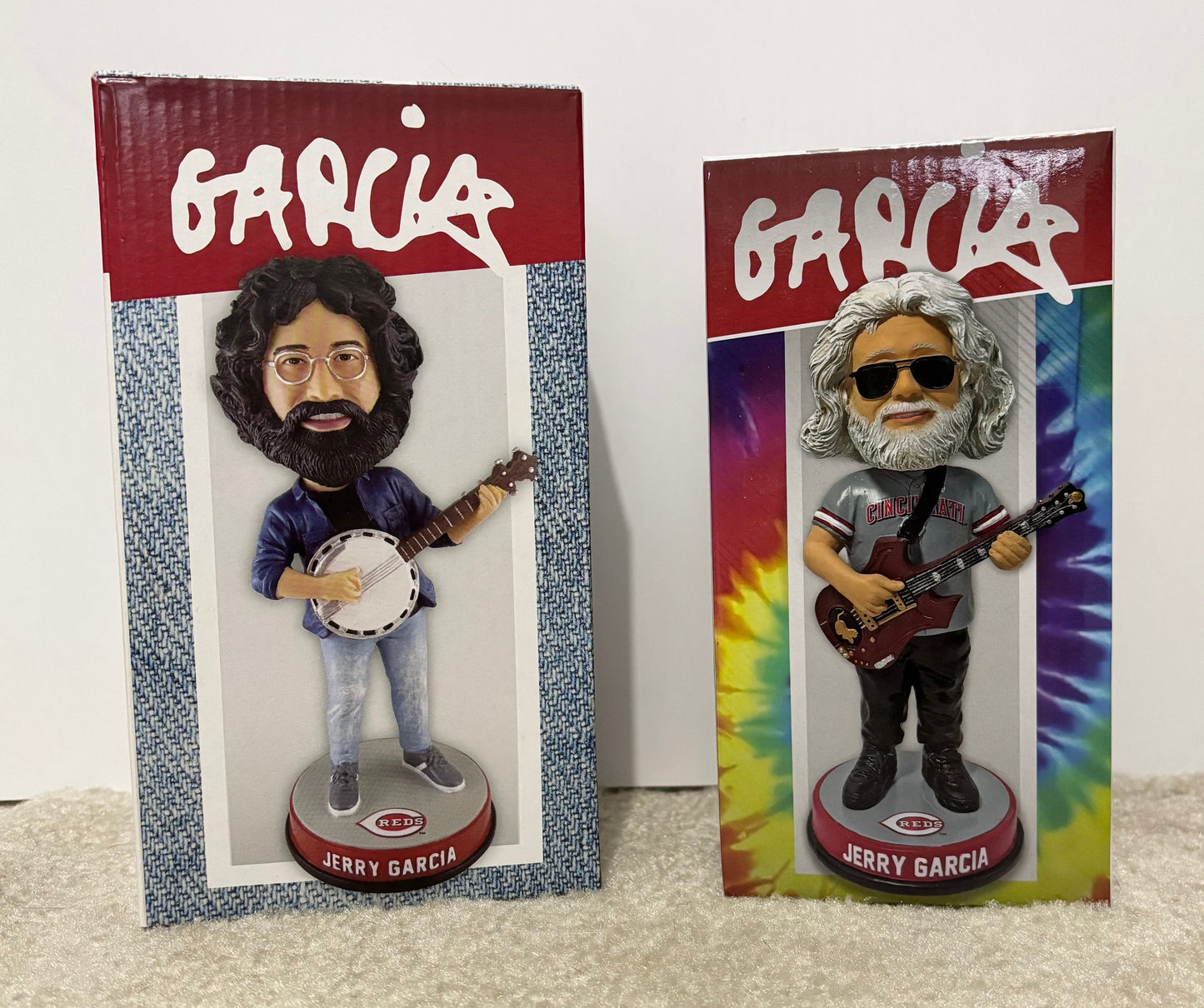 #132 - REDUCED - Bundle of 2 Reds: Jerry Garcia from the Grateful Dead Bobbleheads - NIB