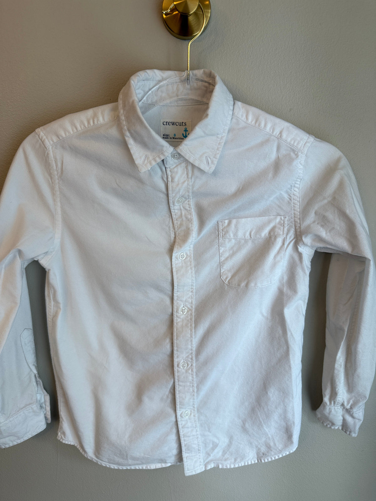 Seller #156_crewcuts white button up dress shirt boys size 8