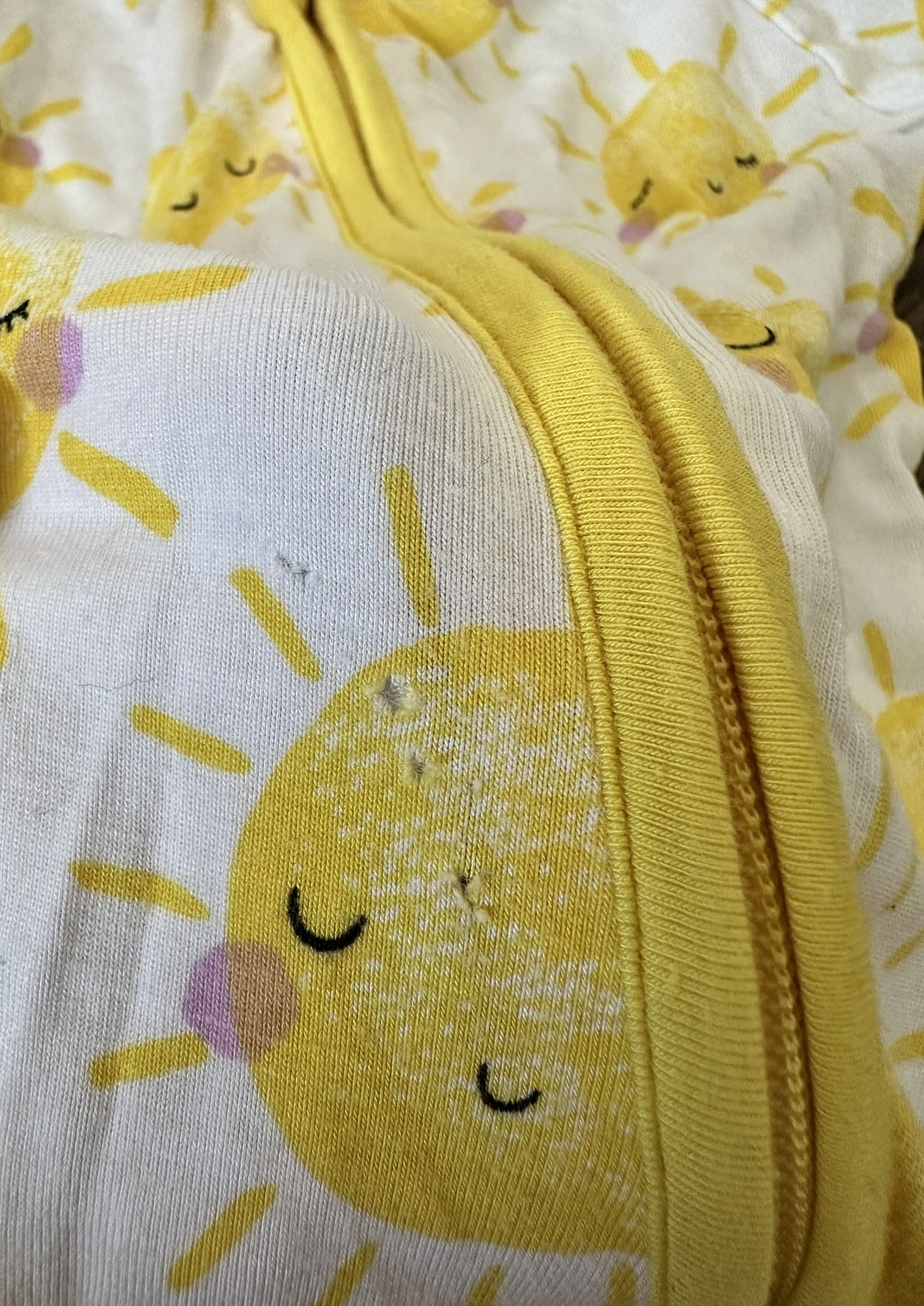 #214*REDUCED* Little Sleepies Bamboo Girls 0 to 3 months Zippy (HAS PINHOLE, see picture)