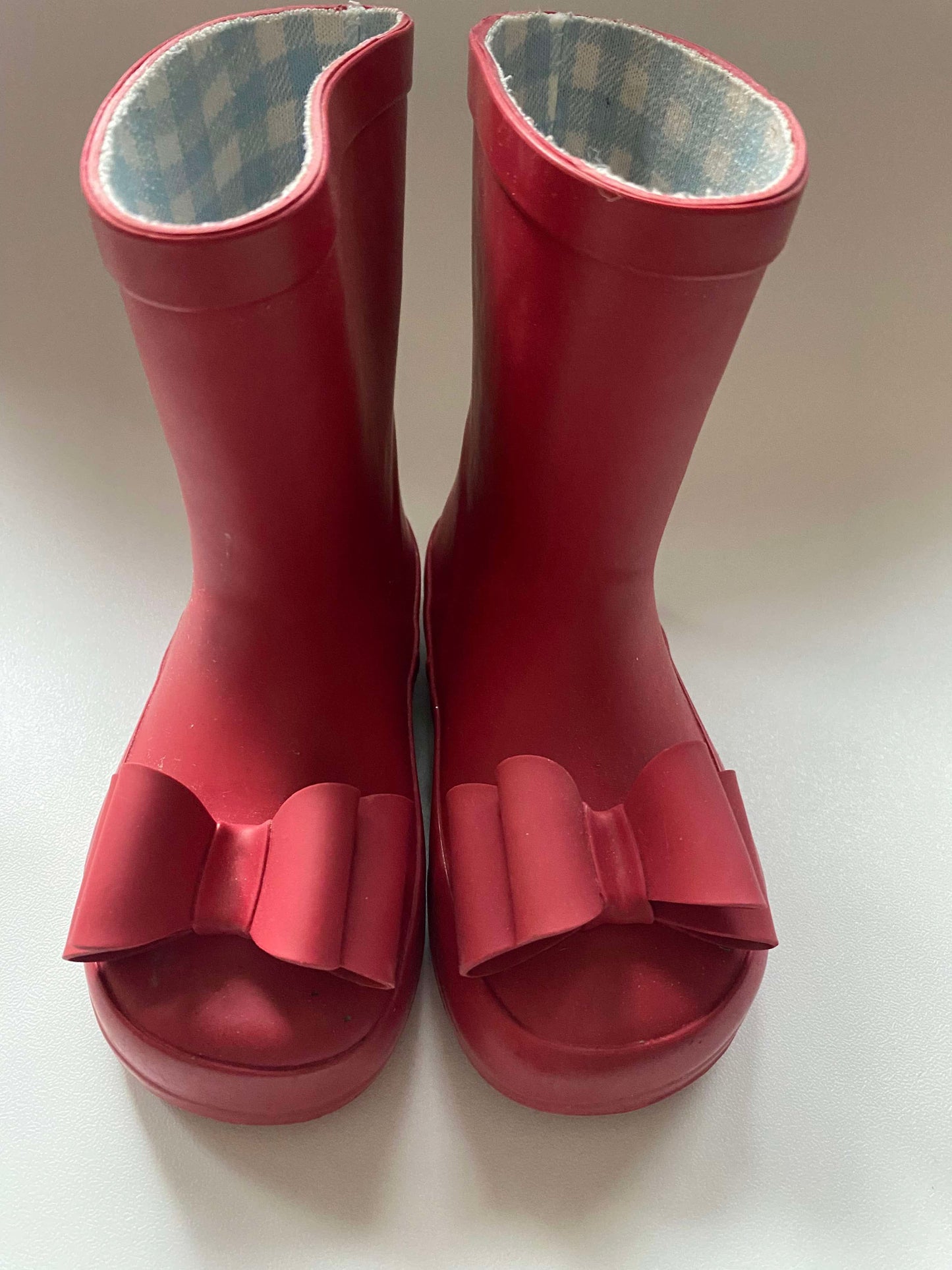 #117, Whim + Wander red rain boots, Girls Size 7c
