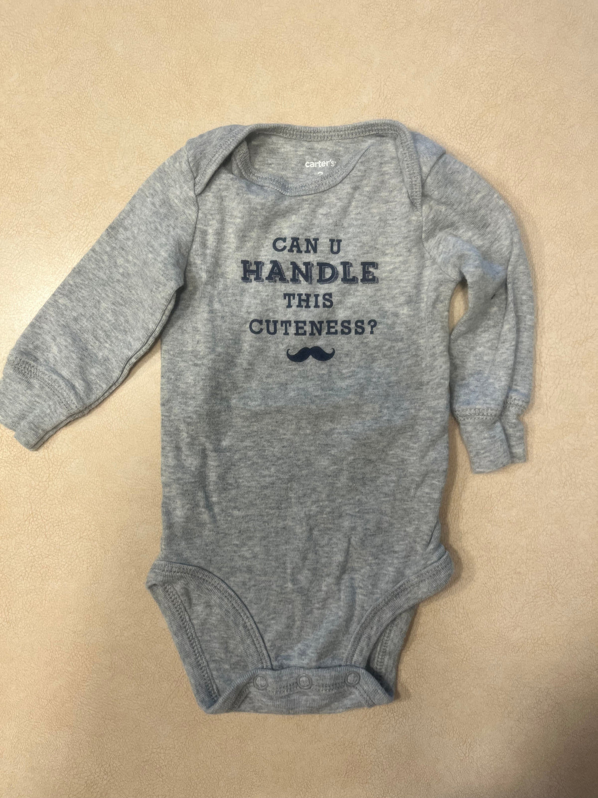 #200 Carter's Mustache Onesie Boys 3m