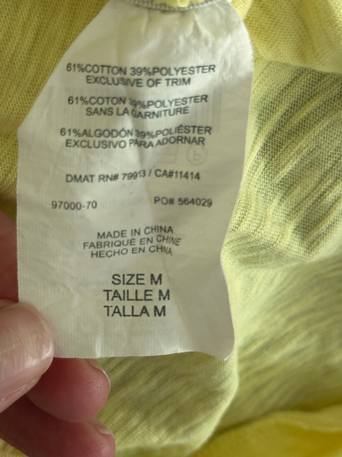 #163 Motherhood Maternity Yellow T-Shirt - size M - EUC