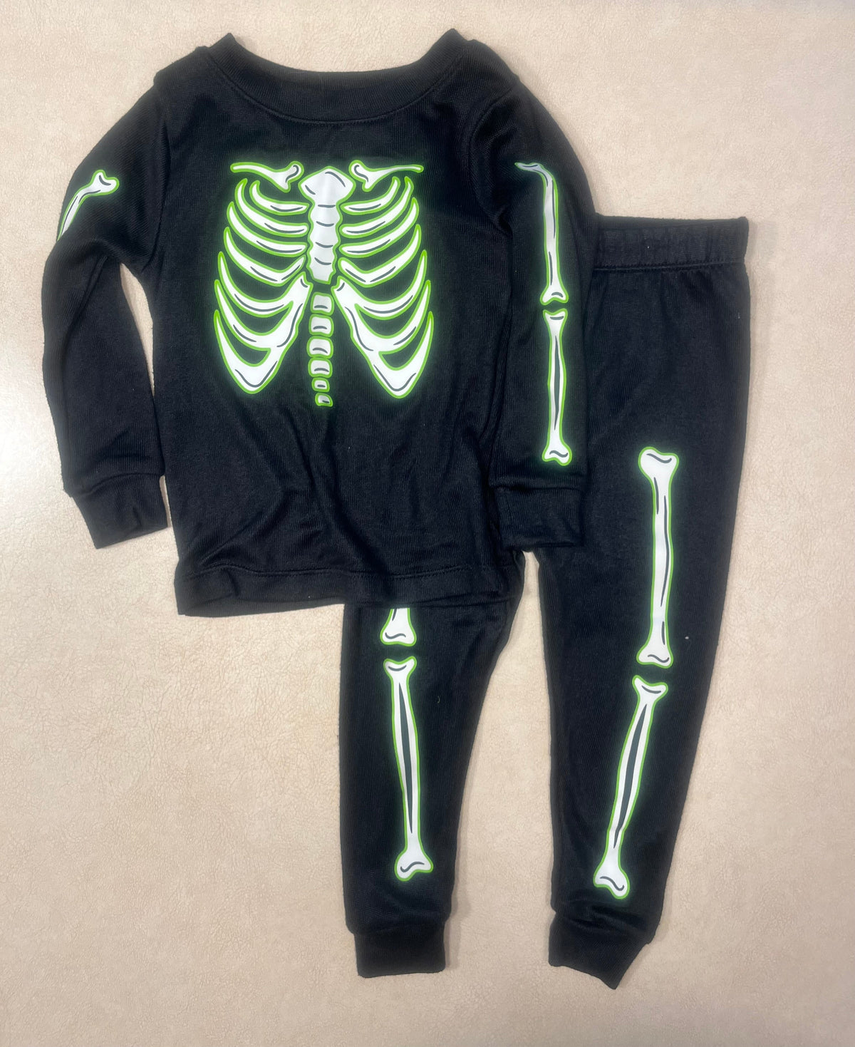 #200 Dream Life Glow-in-the-Dark Skeleton Halloween Pajamas 18m