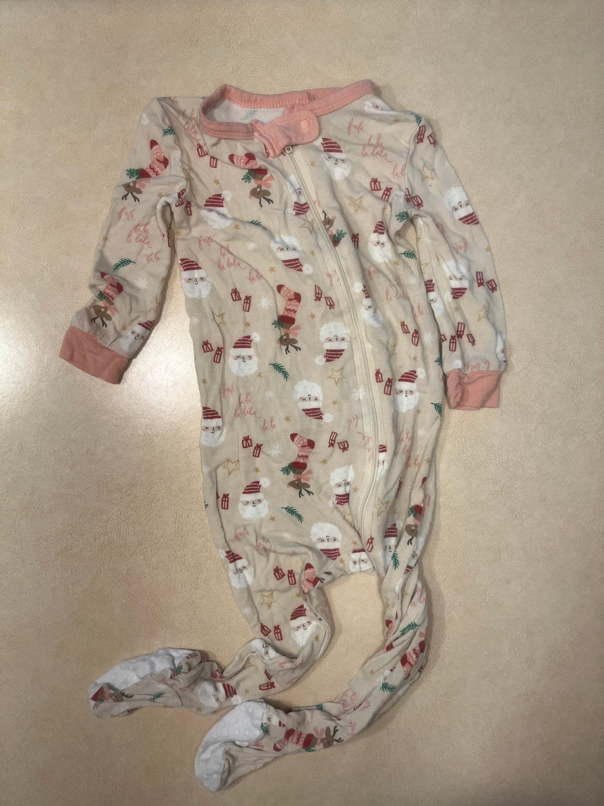 #200 Milkberry Santa Pajamas Girls 18m