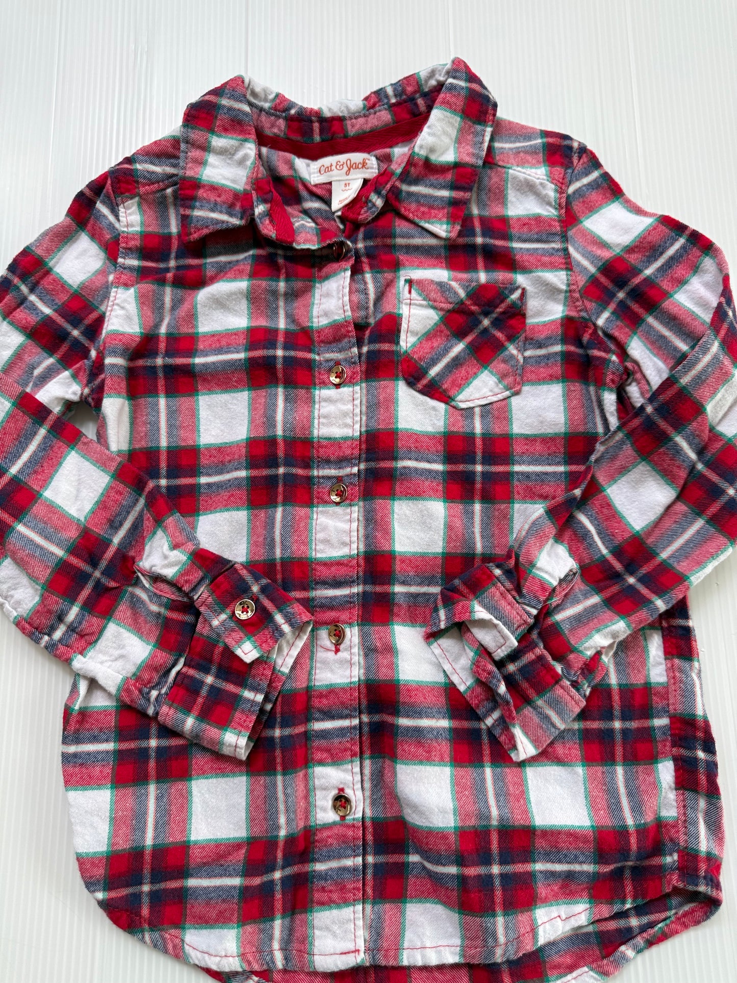 #167 Cat & Jack Girls Flannel - 5T
