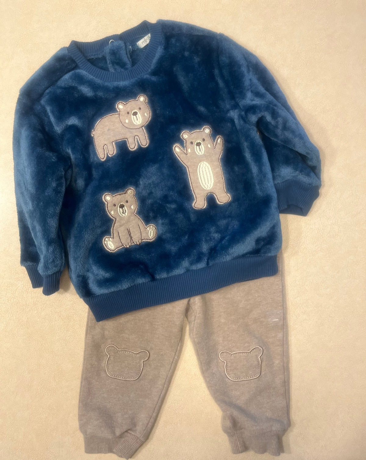 #200 Mini Bean Bear Fleece and Sweatpants Boys 18m