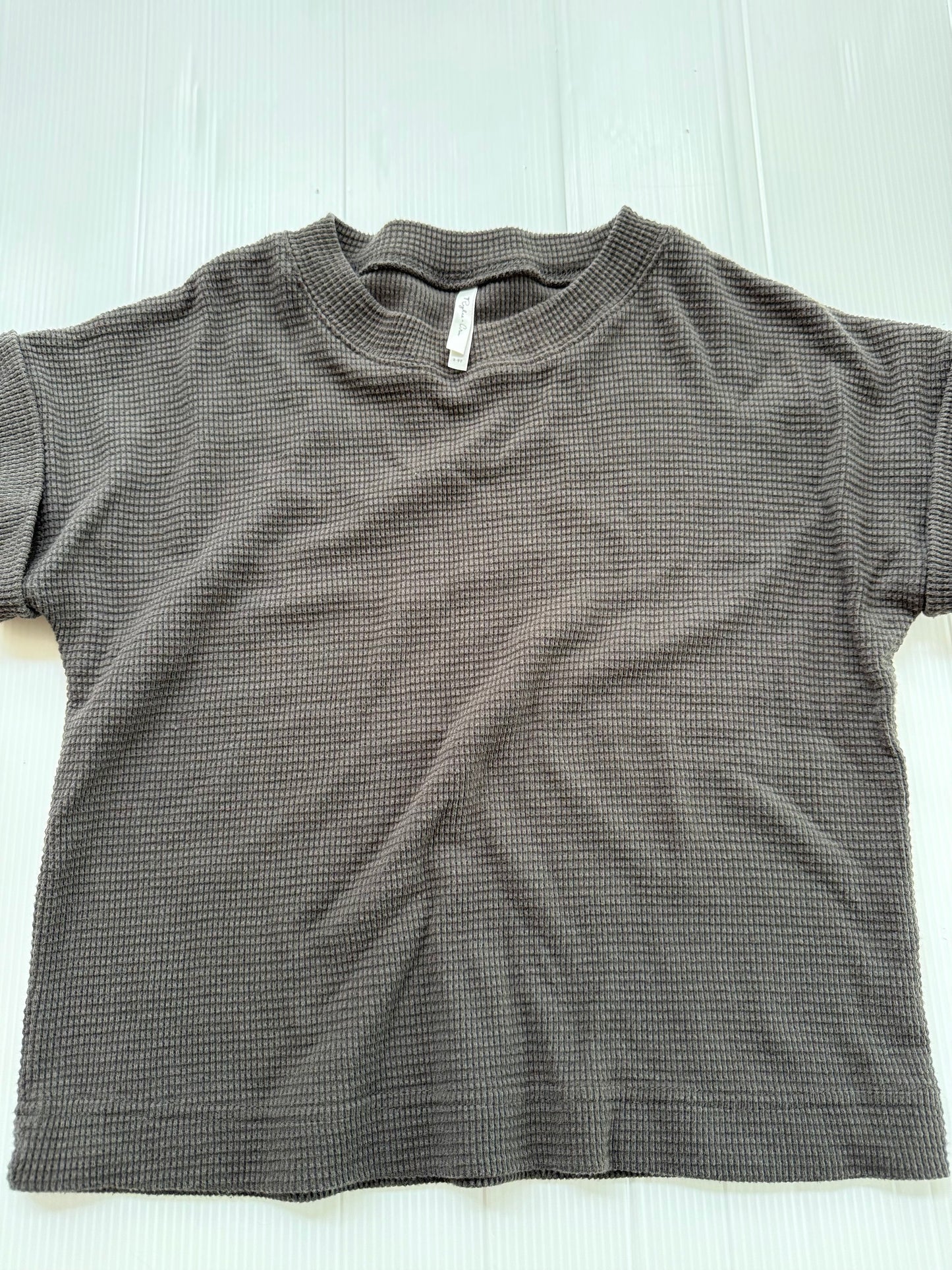 #167 Rylee & Cru Girls Waffle Tee - 8-9