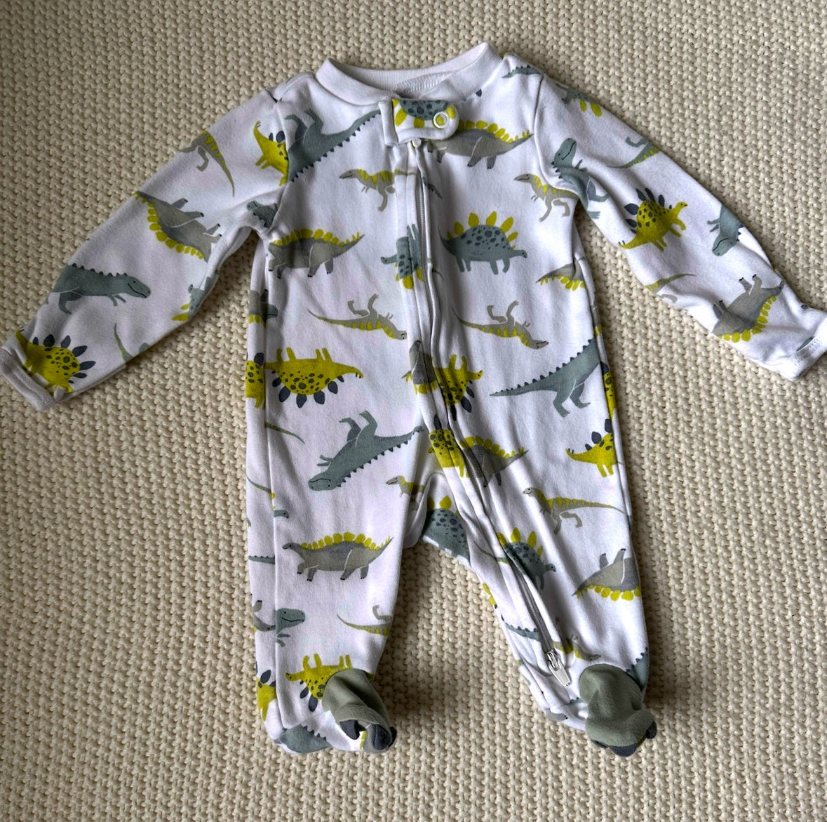 #93 Carter’s Dinosaur Sleeper Pajamas Boys NB
