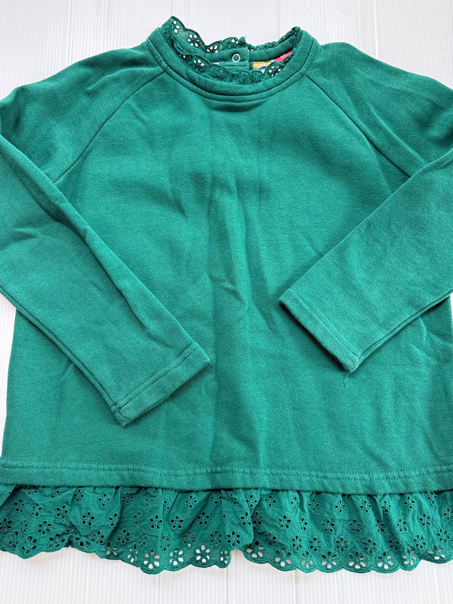 #167 Boden Girls Green Sweater Top - 9-10