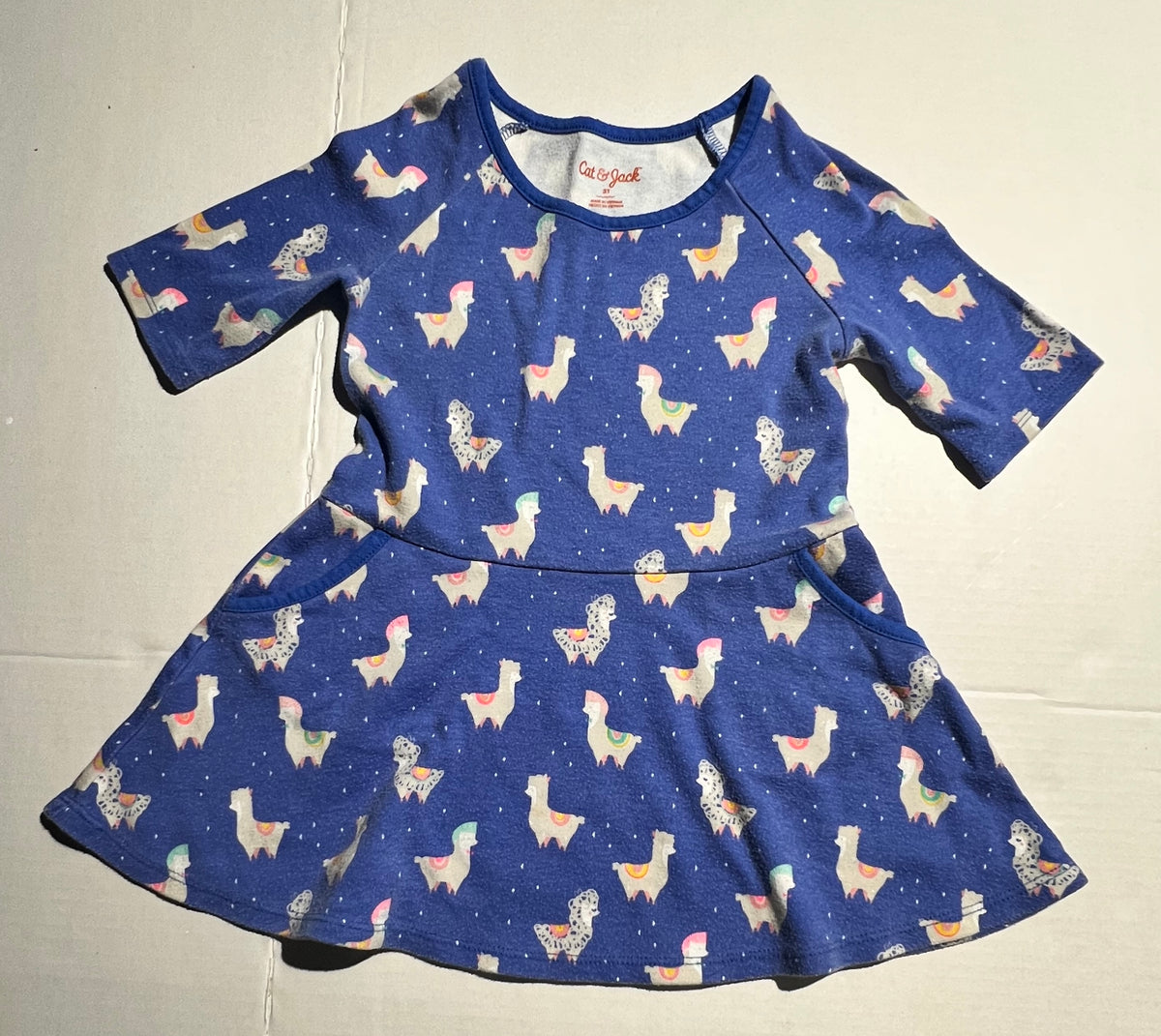 #95 Girls 3T Llama Dress