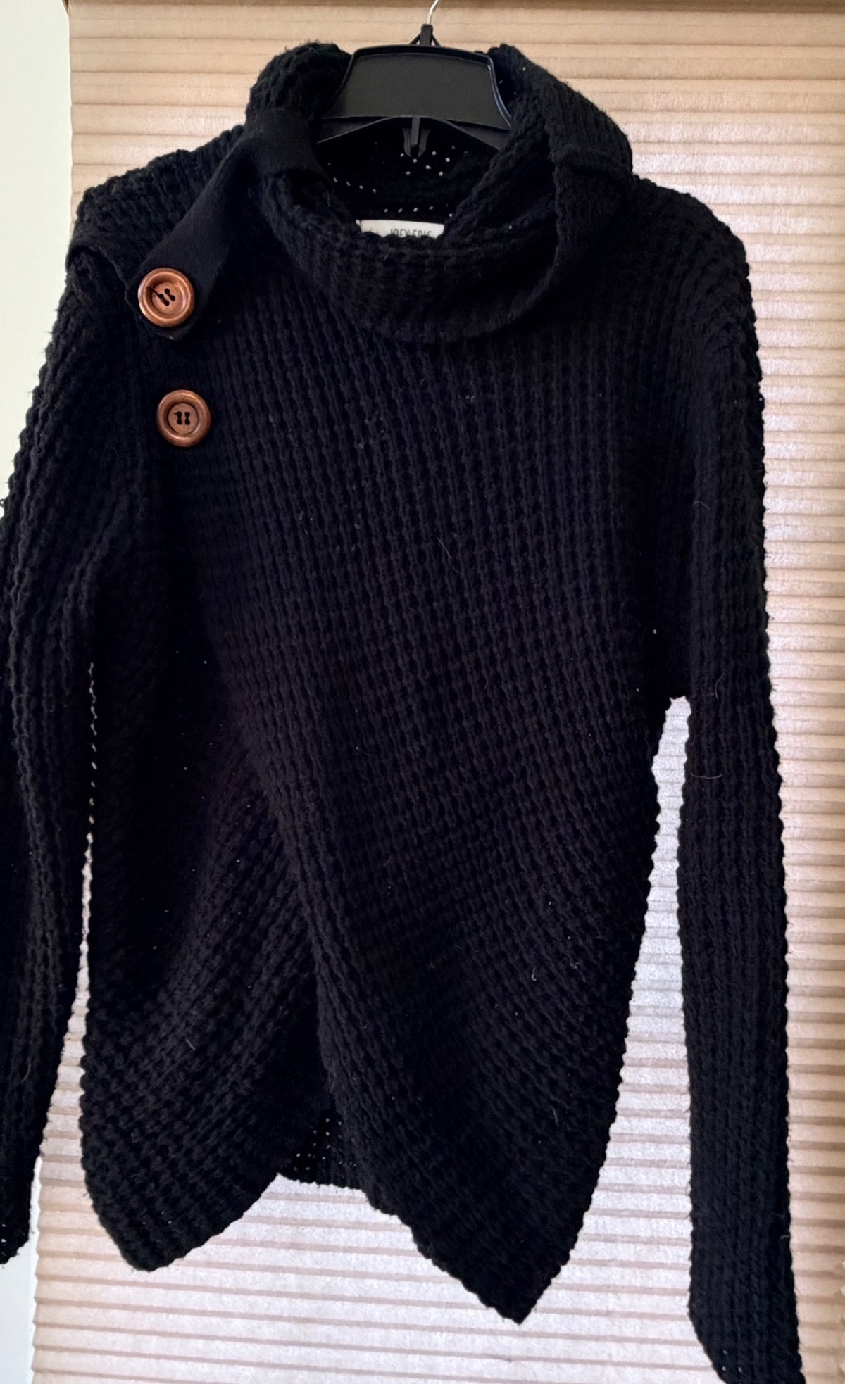 #35 Boutique black sweater with button detail womens medium