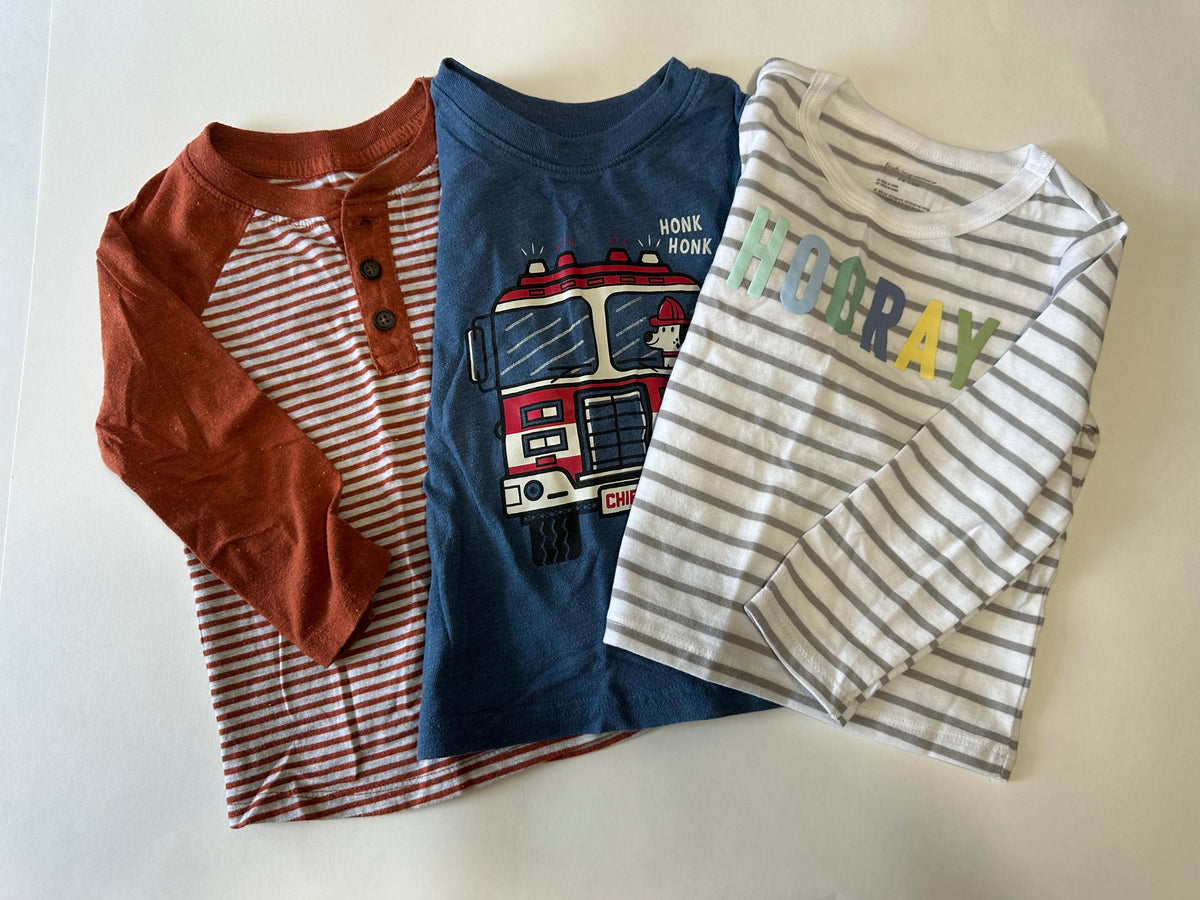 Seller 182. Variety of 2T/24 months boys long sleeve tshirts