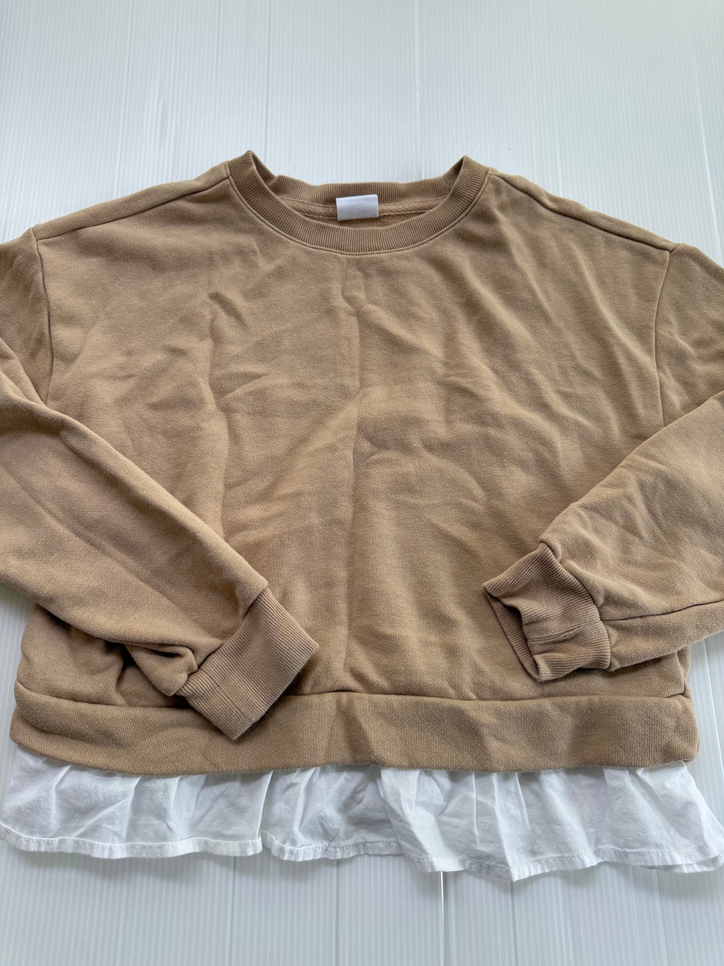 #167 Gap Girls Beige Sweatshirt - L (10)