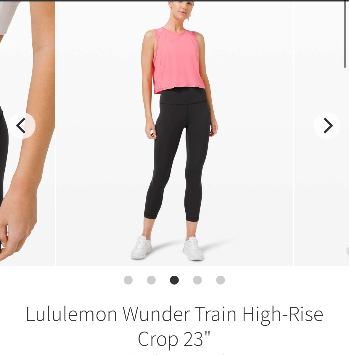 #133 Lululemon Sz 4 Wunder Train High Rise Crop Black