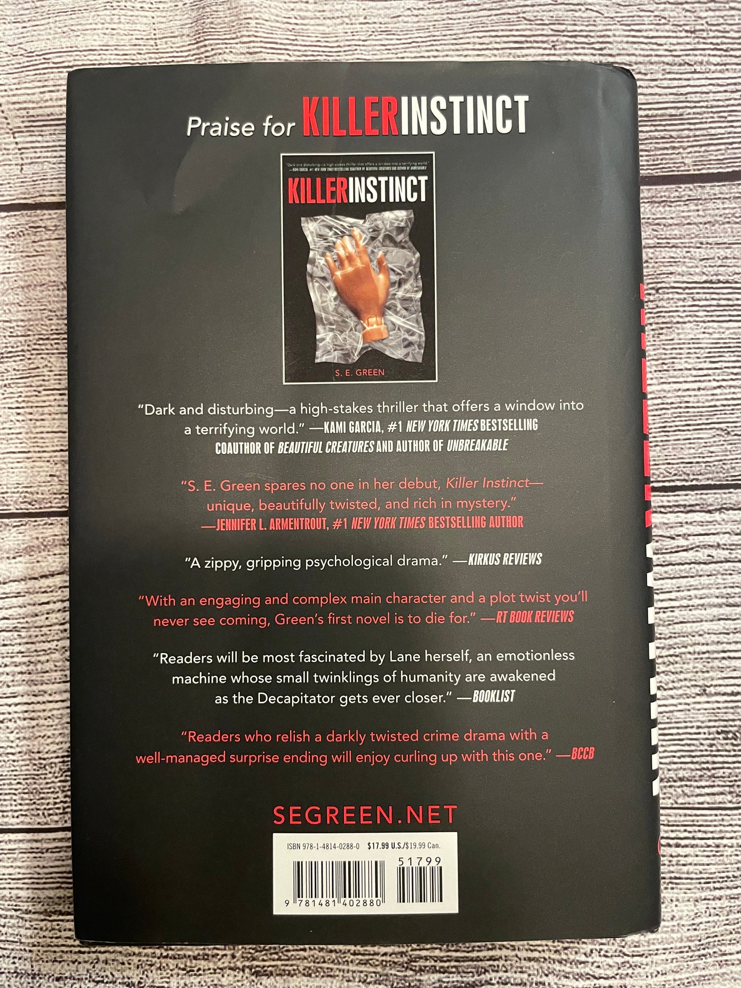 Seller #171 - Book Killer Within By S.E. Green