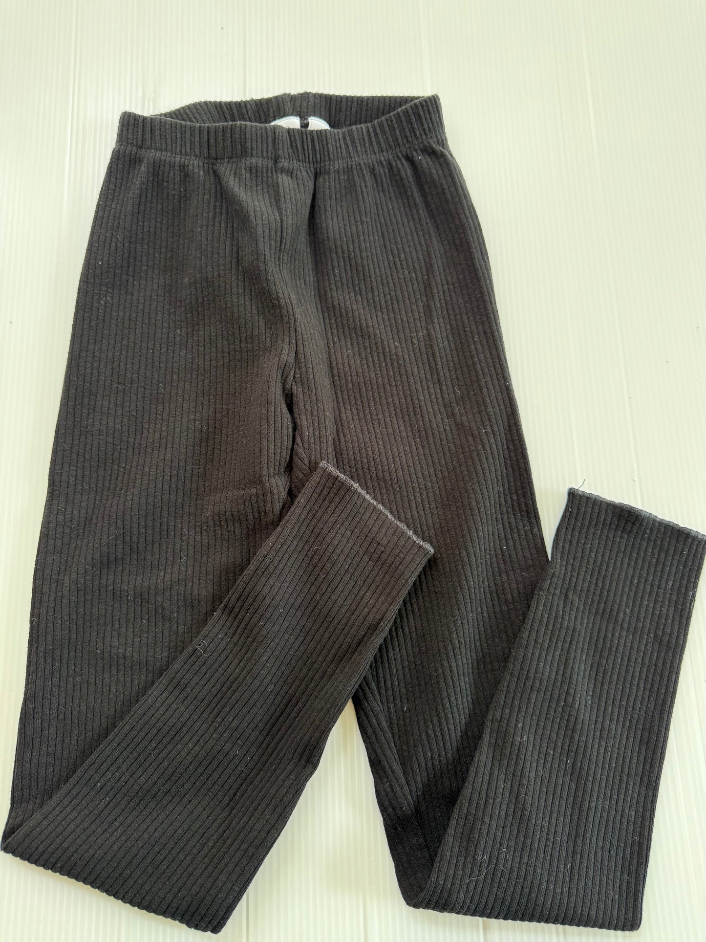 #167 Gap Girls Black Ribbed Legging - M (8)