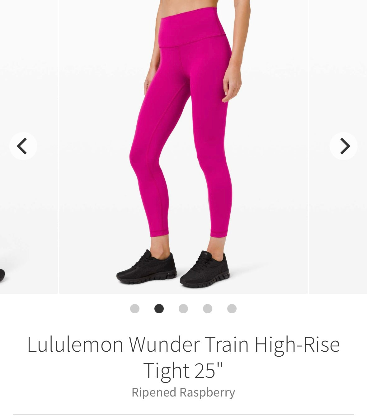#133 Lululemon Sz 0 Wunder Train High Rise Tight 25 inch