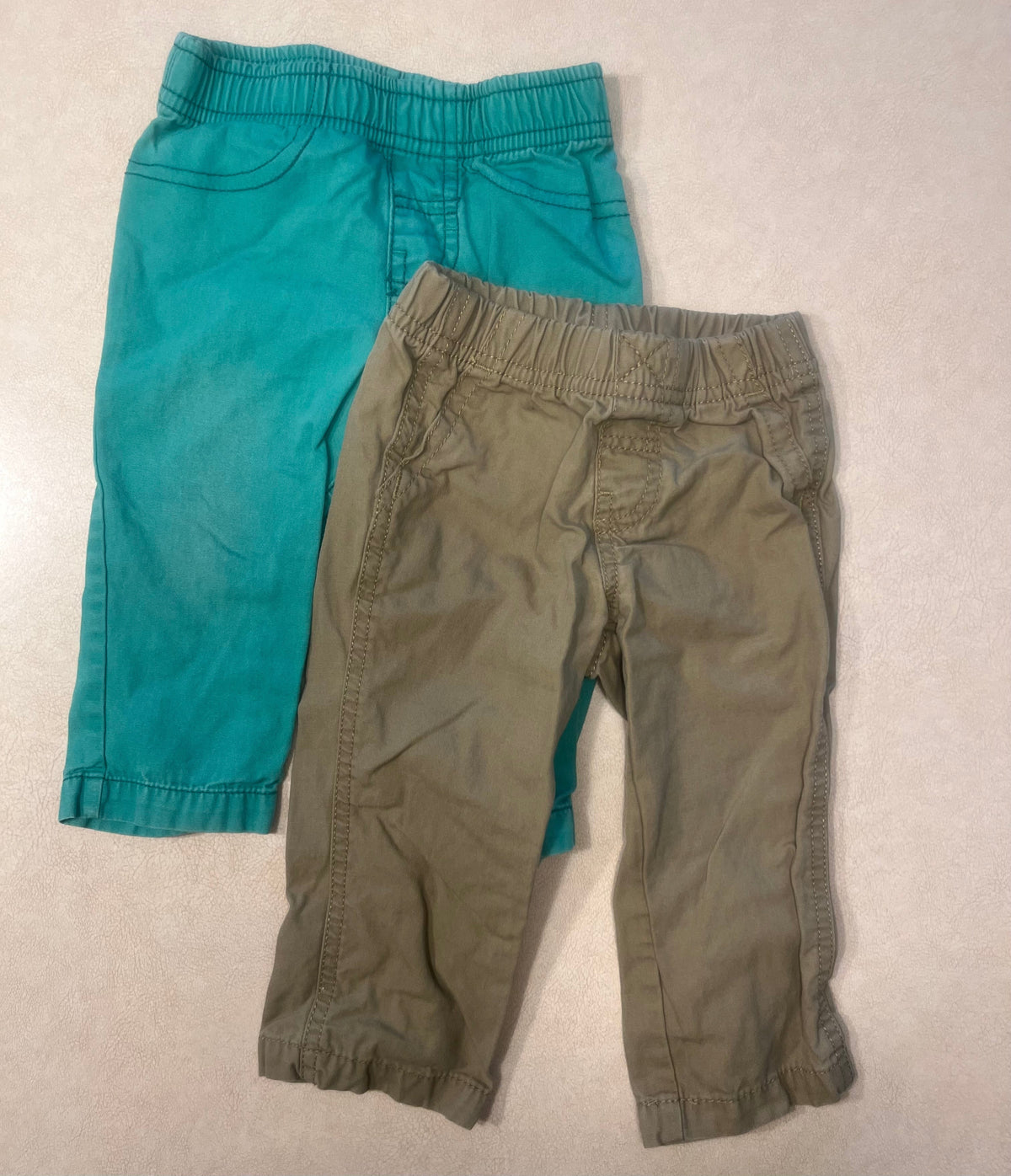 #200 Carter's Navy and Green Pants Bundle Boys 12m