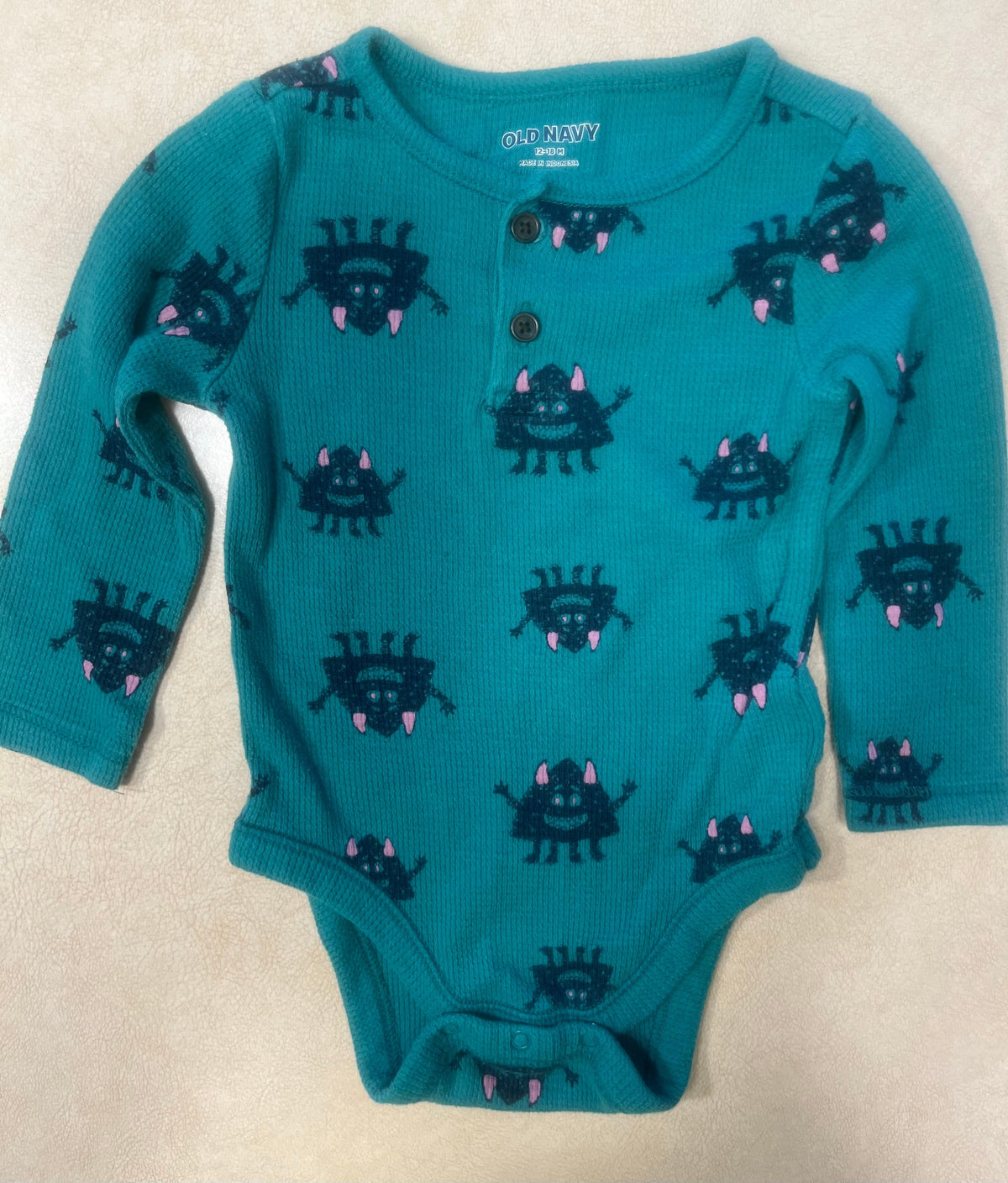 #200 Old Navy Monster Bodysuit Boys 12-18m