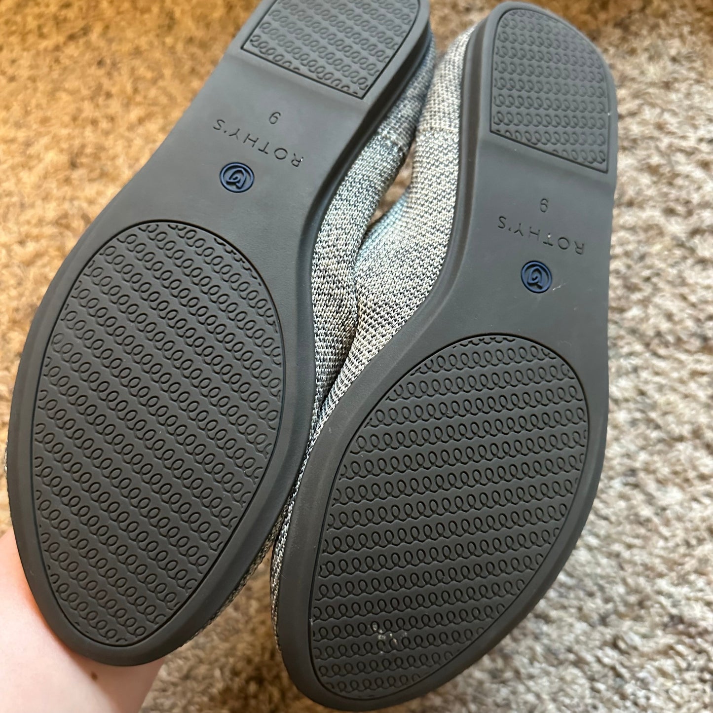 #162 Rothys Gray Flats Size 9