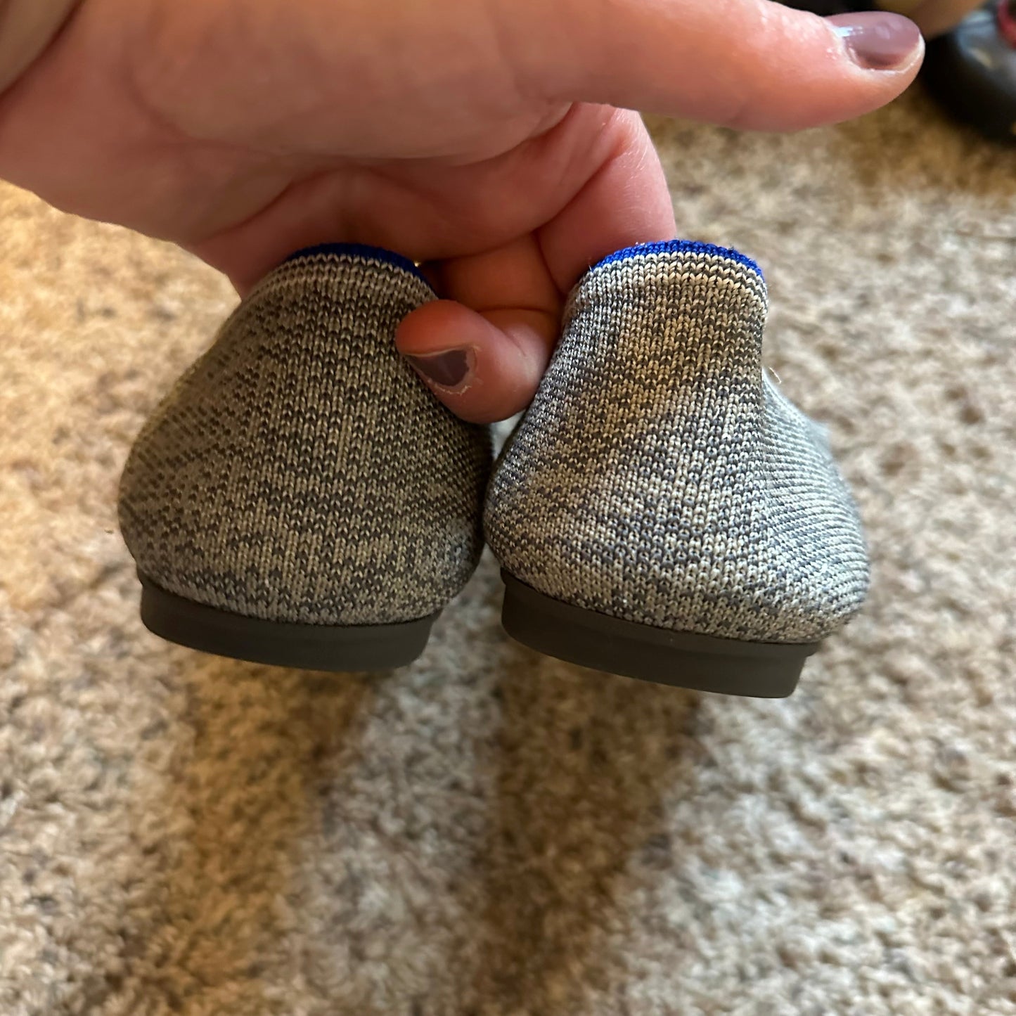 #162 Rothys Gray Flats Size 9