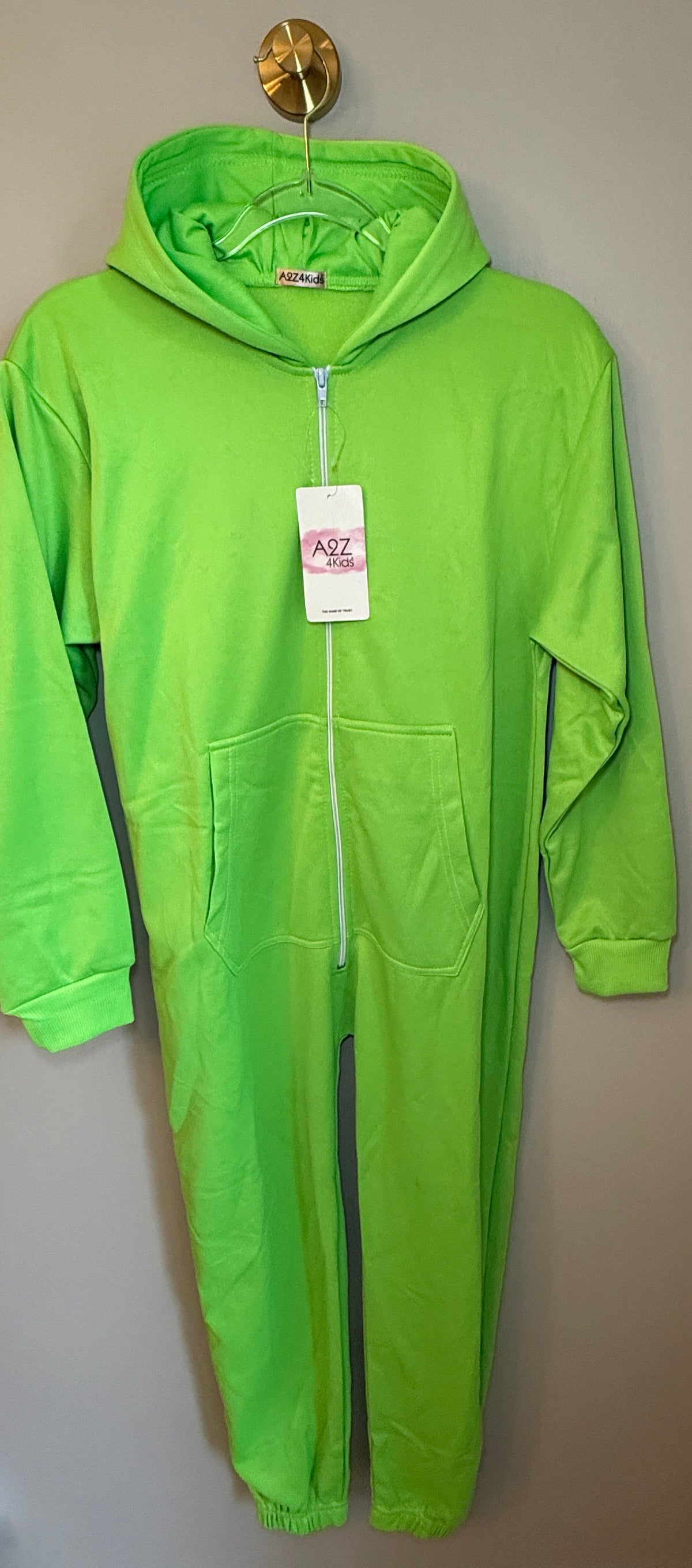 Seller 156_Amazon Hooded Onesie Neon Green Size XL 13