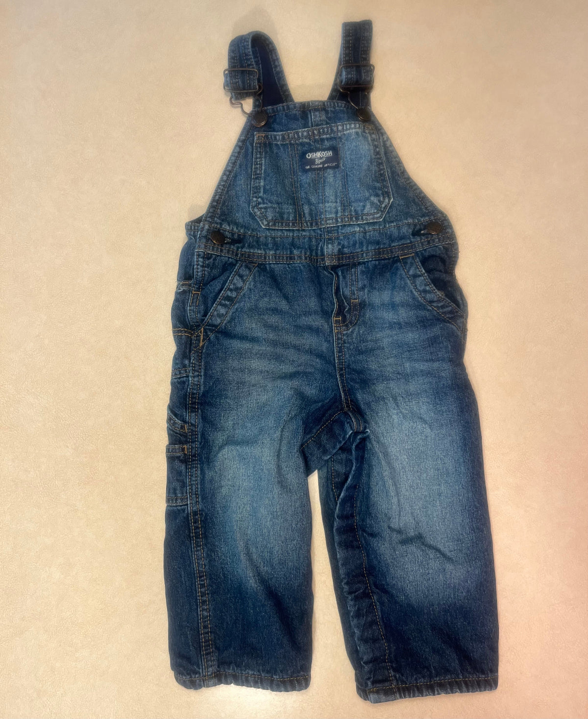 #200 OshKosh B'Gosh Fleece Lined Overalls Boys 18m