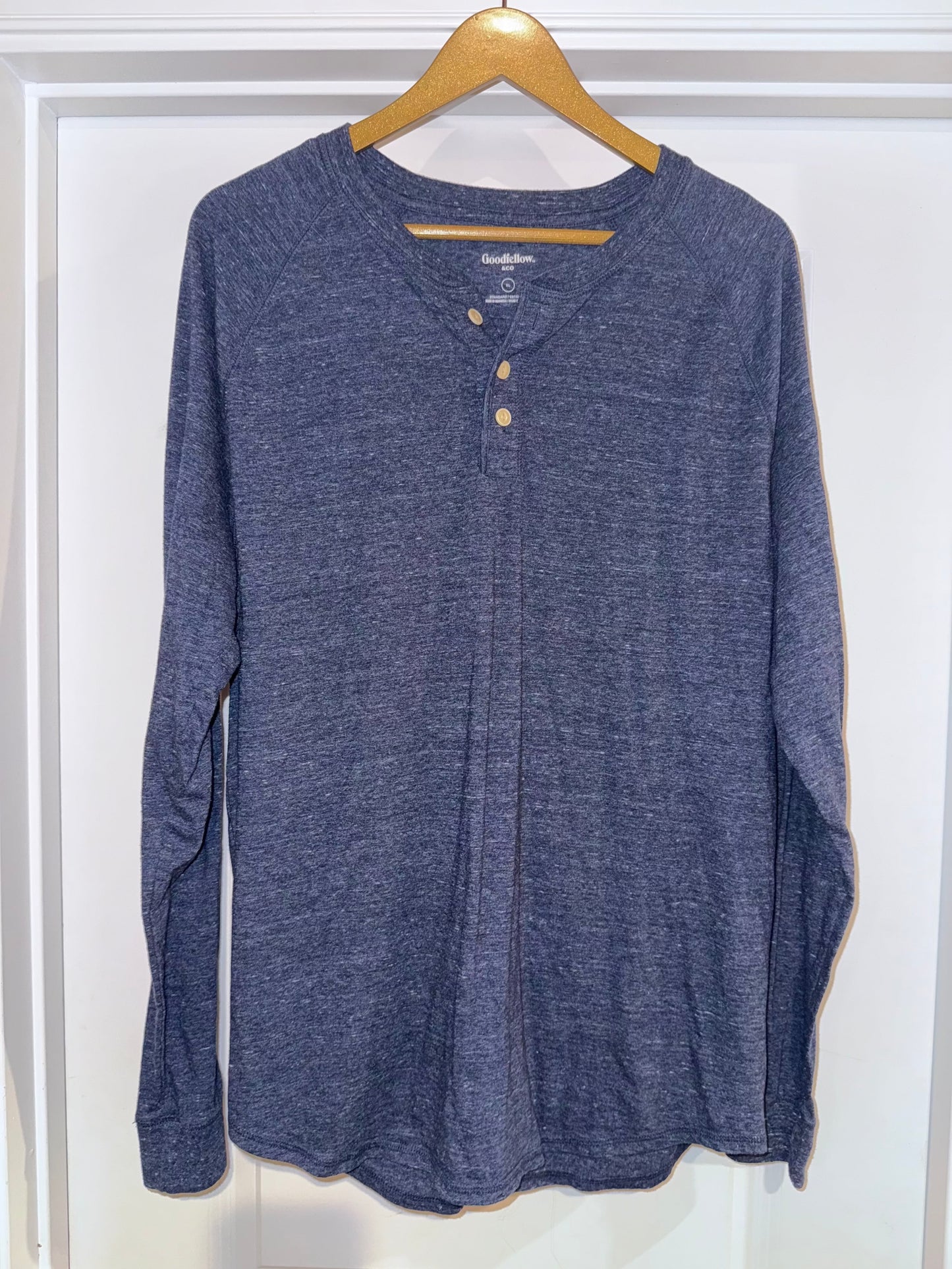 Seller #106: REDUCED Mens XL Goodfellow & Co Navy Henley
