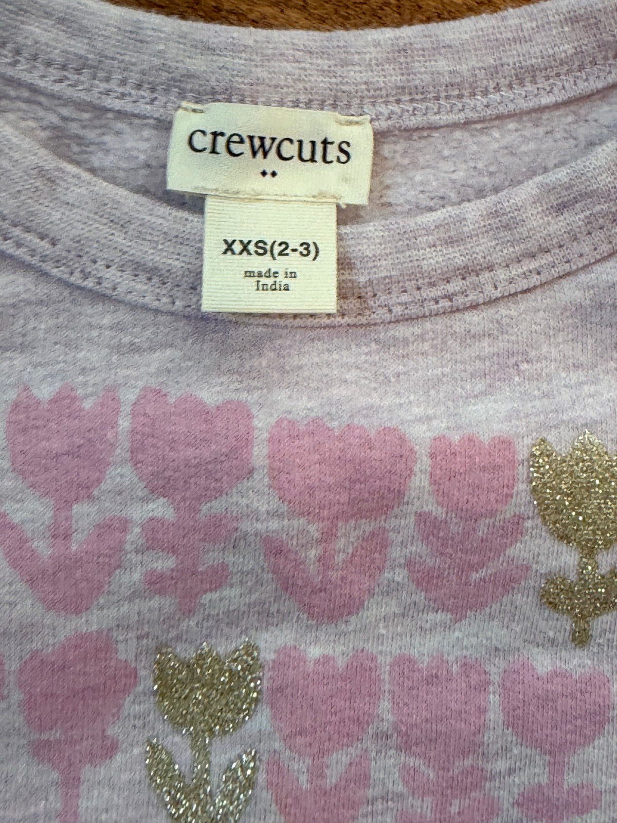 #99 girls crew cuts purple tulip sweatshirt size 2-3