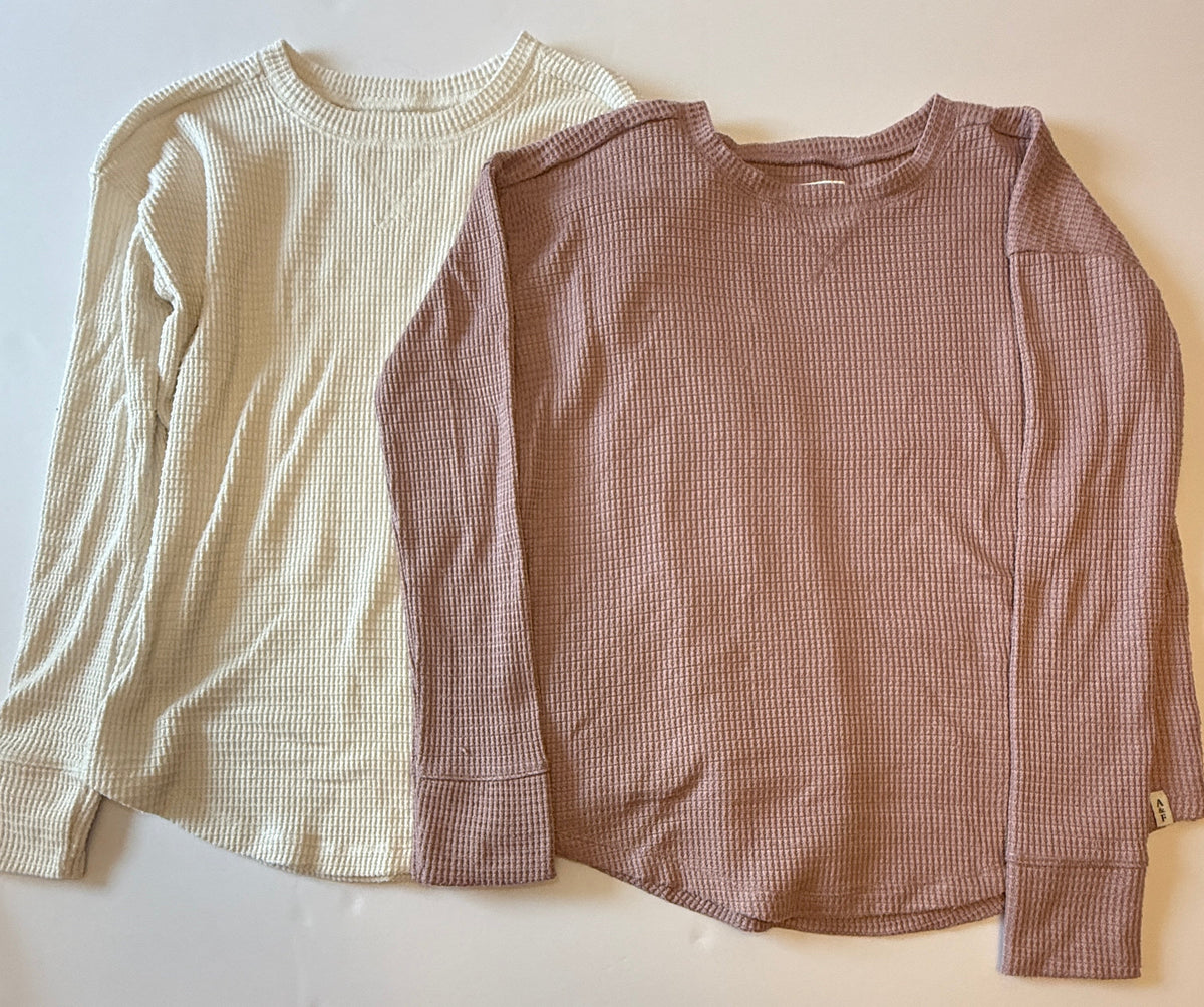 Seller 156_Abercrombie Kids Set of 2 LS Thermal Like Tee Girls Size 13-14