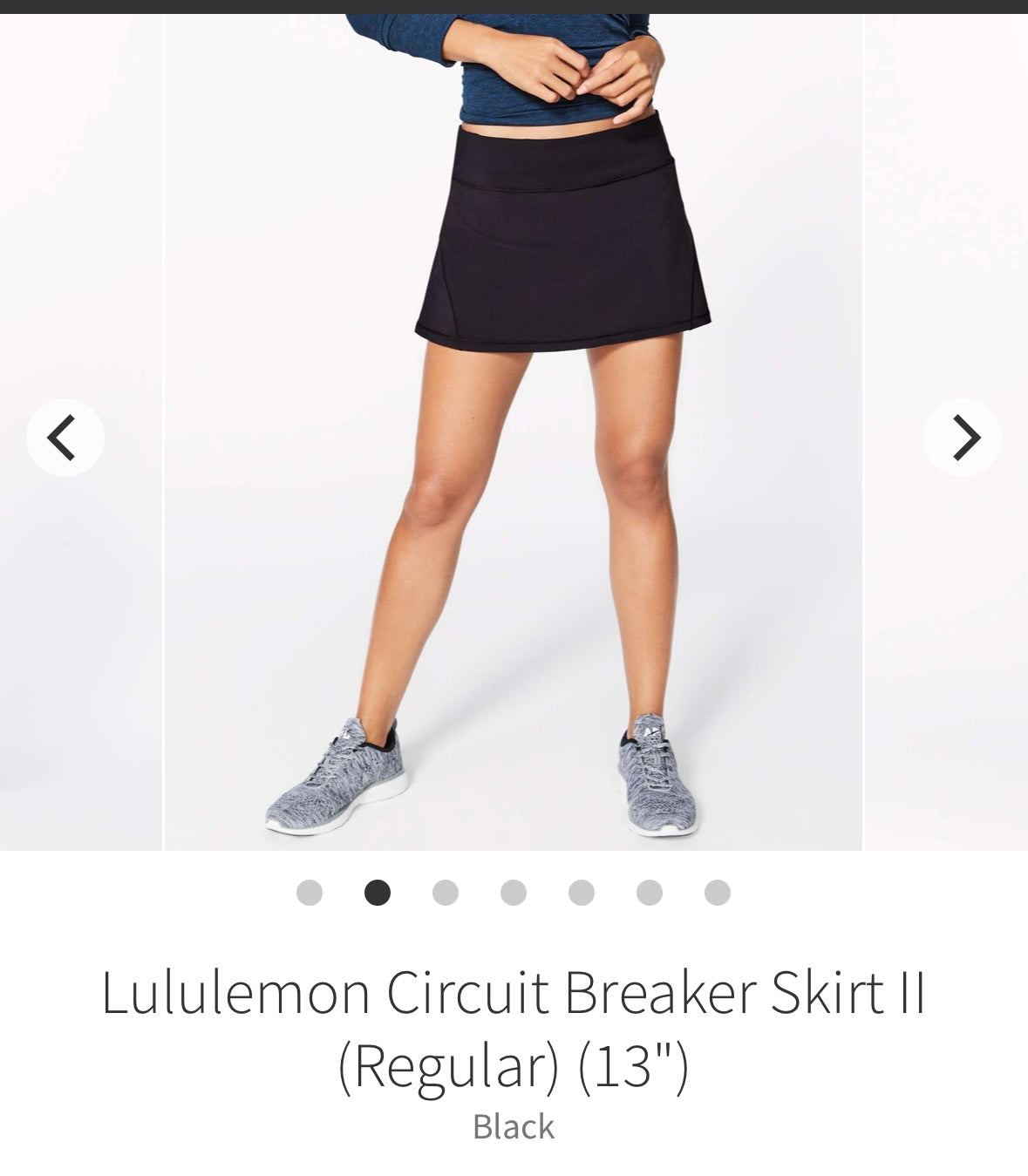#133 Lululemon Sz 4 Circuit Breaker Skirt Black