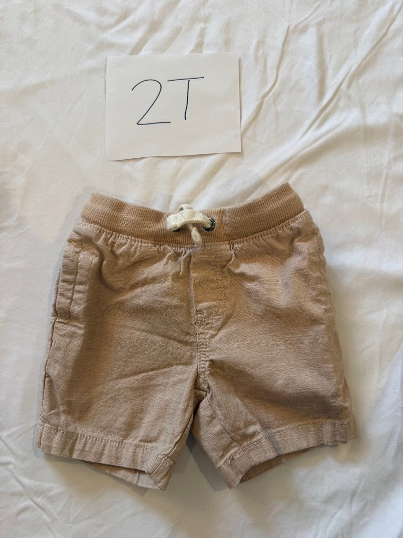 Seller #67 Boys 2T Cat & Jack Khaki Shorts