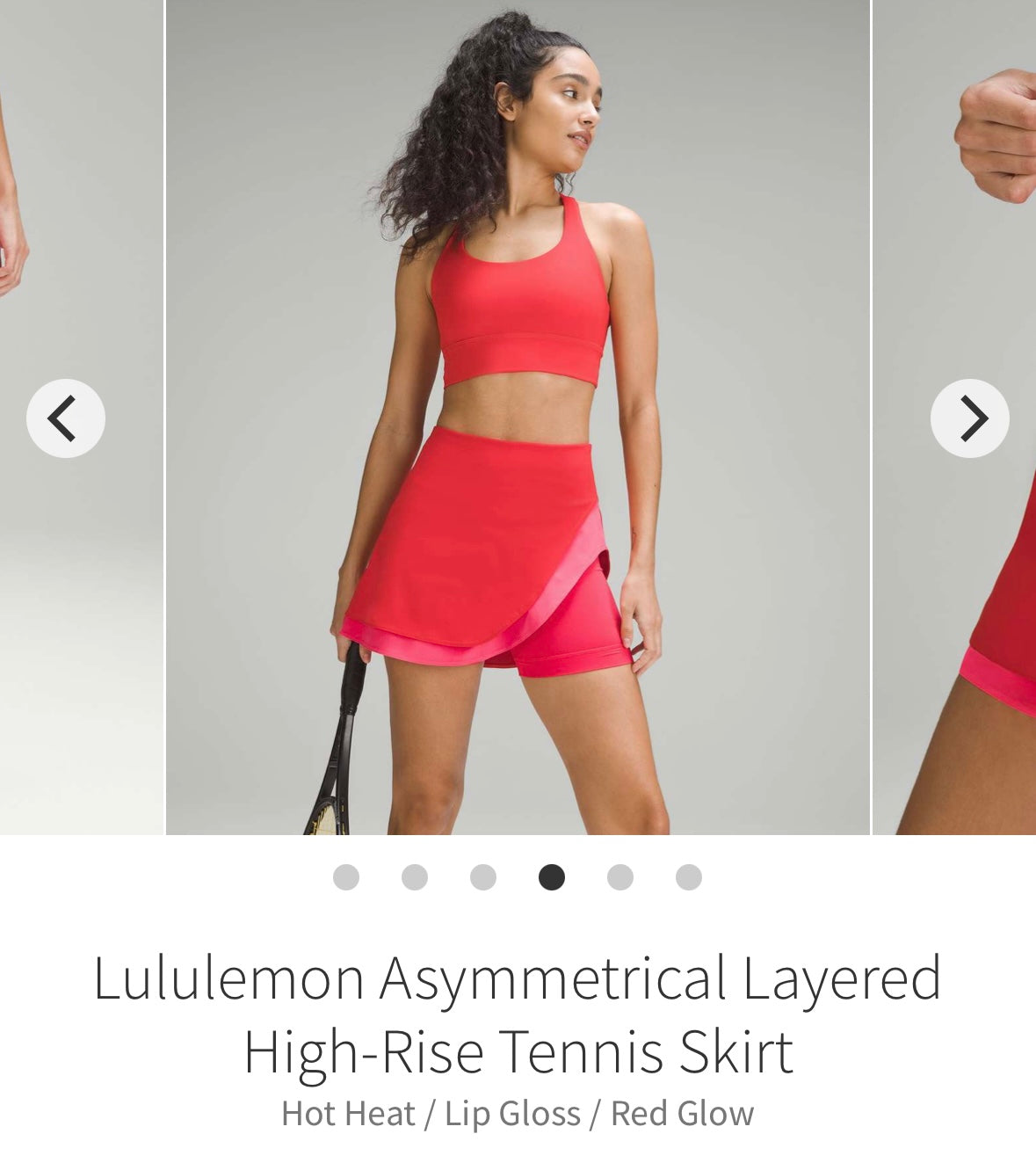 #133 Lululemon Sz 4 Asymmetrical Layered High Rise Skirt