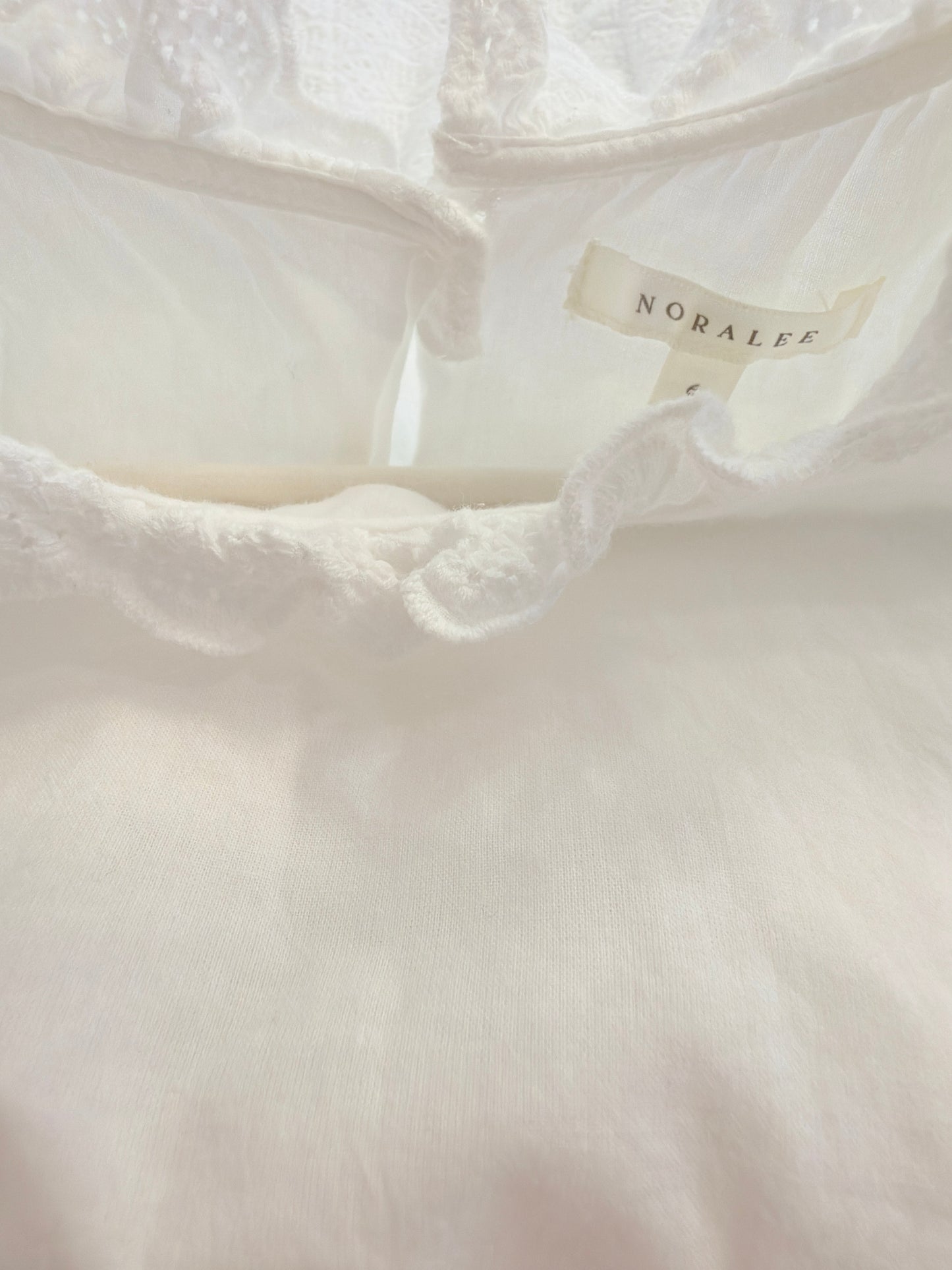 (#25) noralee | EUC | 6 y | white eyelett dress | 45227