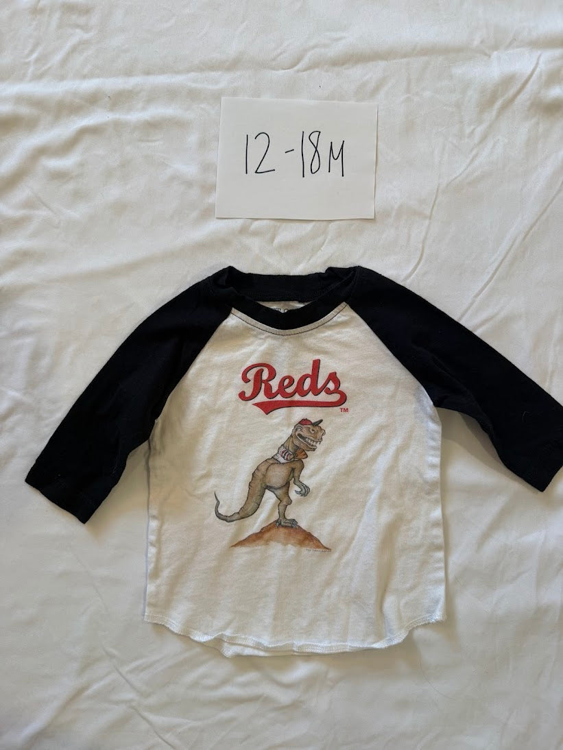 Seller #67 Boys 12-18M Dino Reds Baseball T-Shirt